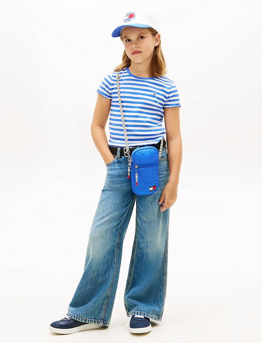Tommy Hilfiger - ESSENTIAL RIB TOP SS - kurzärmelige - empire blue stripes - 3