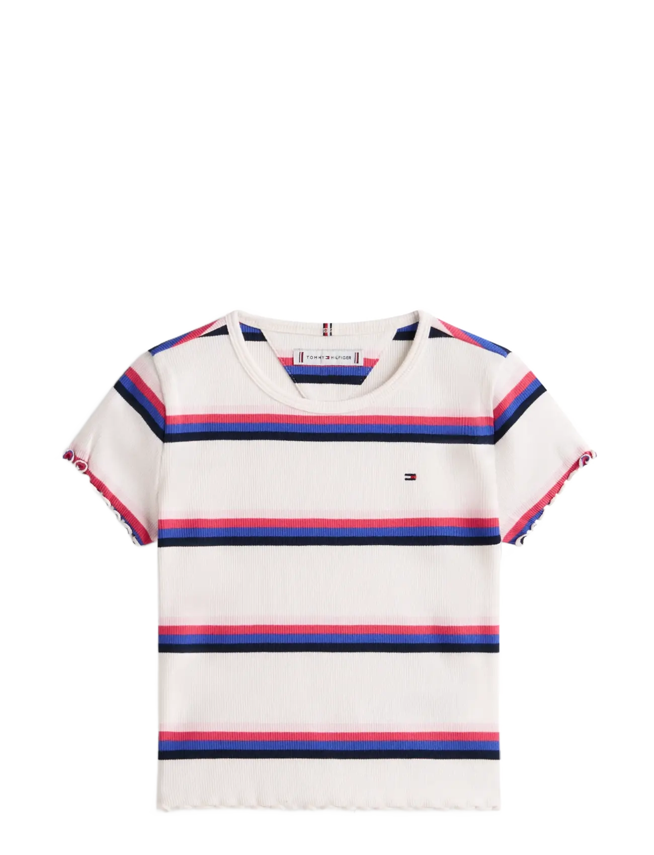 Tommy Hilfiger ESSENTIAL RIB TOP SS - Inspiration - OFF WHITE / cream