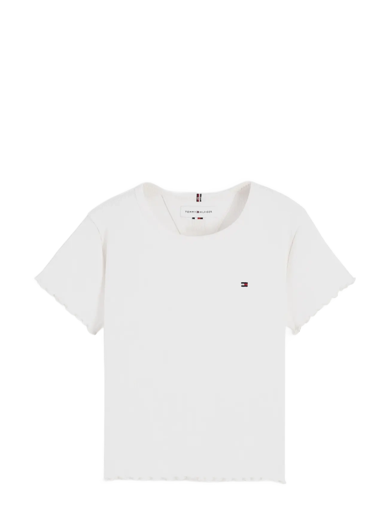 Tommy Hilfiger - ESSENTIAL RIB TOP SS - kurzärmelige - off white - 1