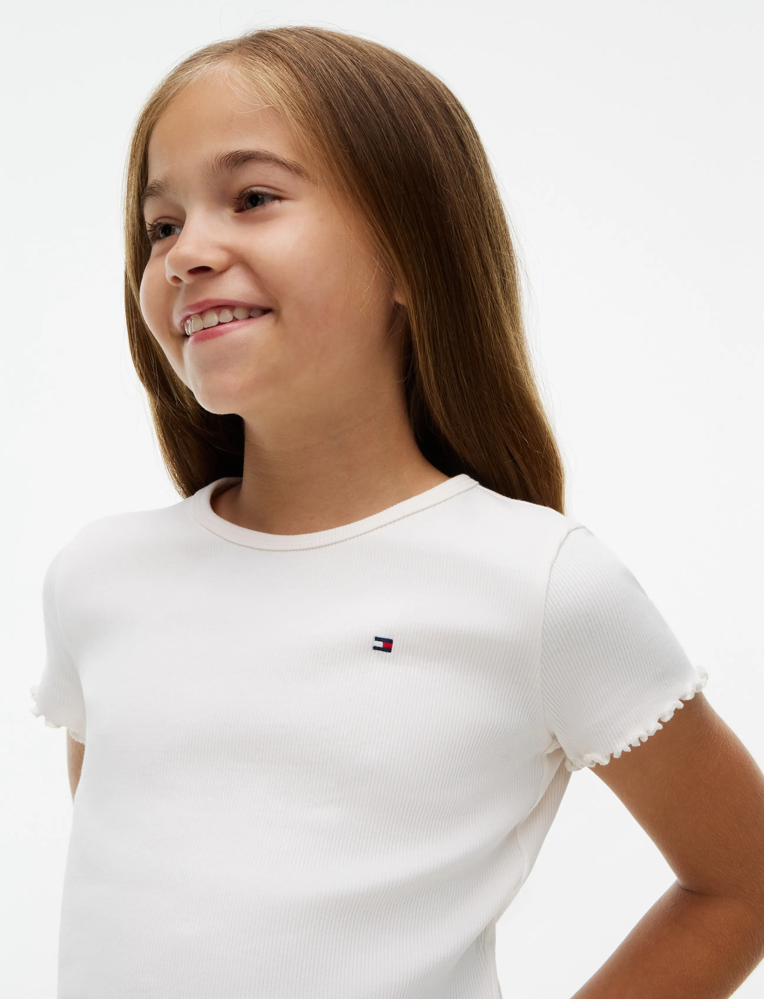 Tommy Hilfiger - ESSENTIAL RIB TOP SS - kurzärmelige - off white - 3