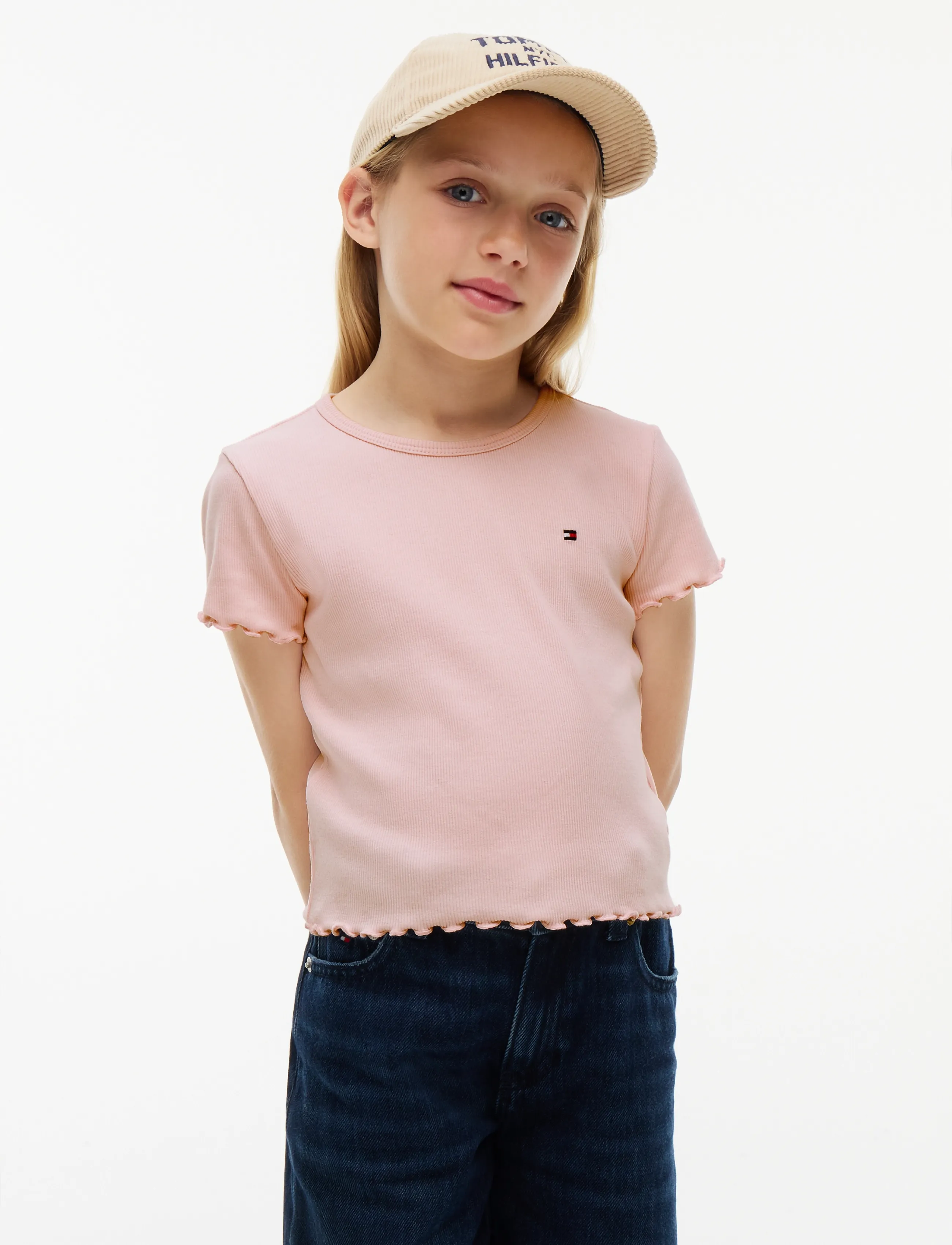 Tommy Hilfiger ESSENTIAL RIB TOP SS - Tommy Hilfiger - WHIMSY PINK / pink/rose