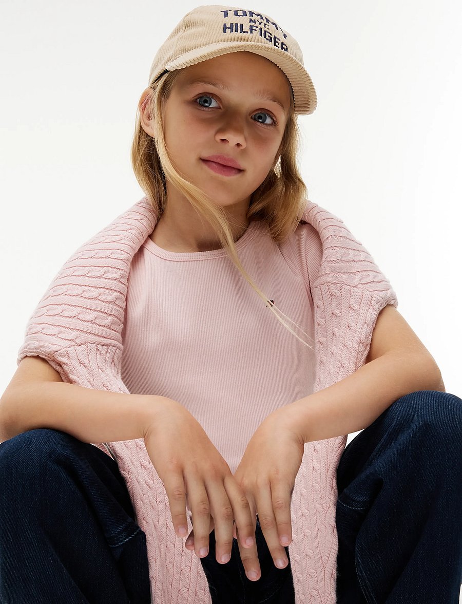 Tommy Hilfiger - ESSENTIAL RIB TOP SS - kurzärmelige - whimsy pink - 3