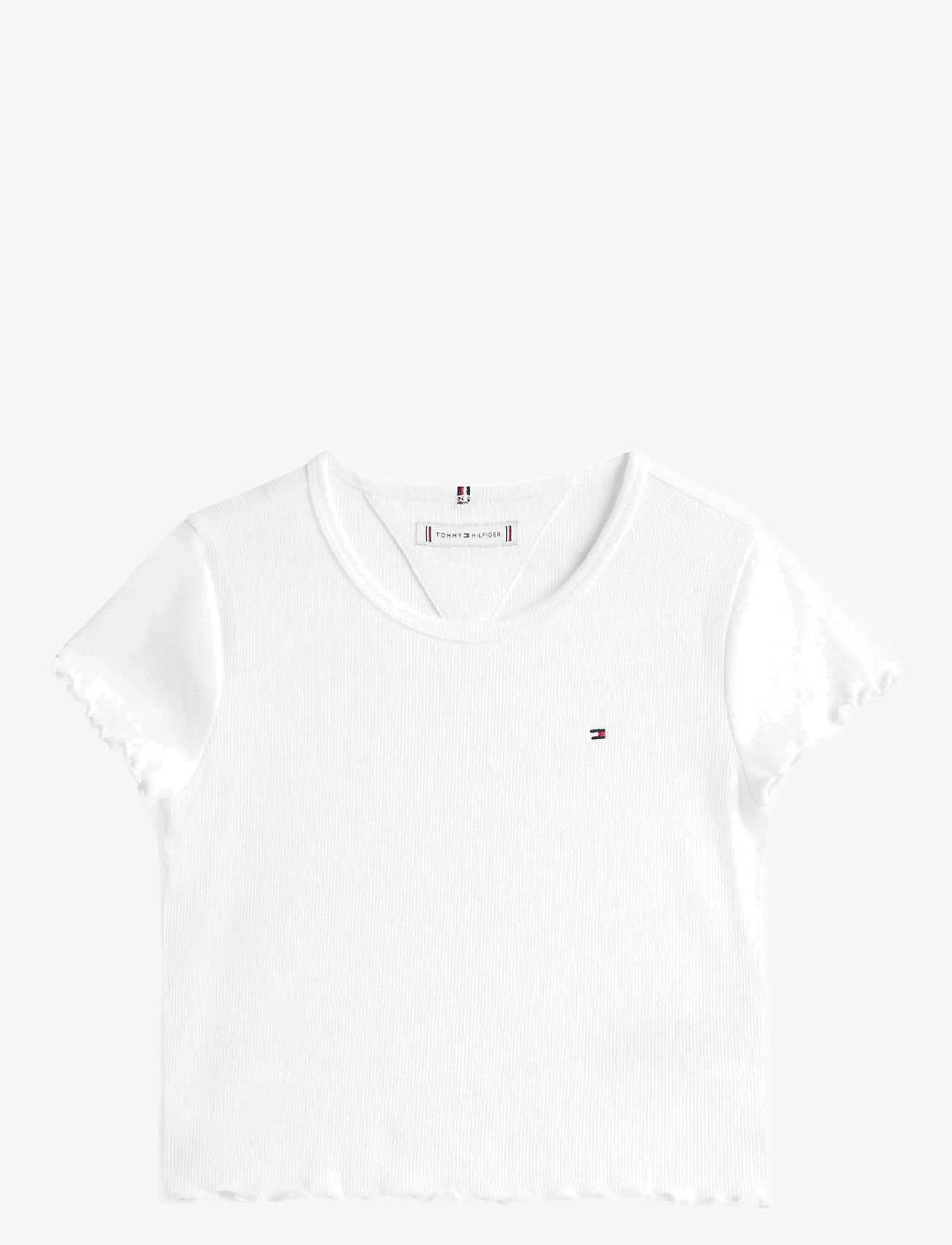 Tommy Hilfiger - ESSENTIAL RIB TOP SS - t-krekli ar īsām piedurknēm - white - 1