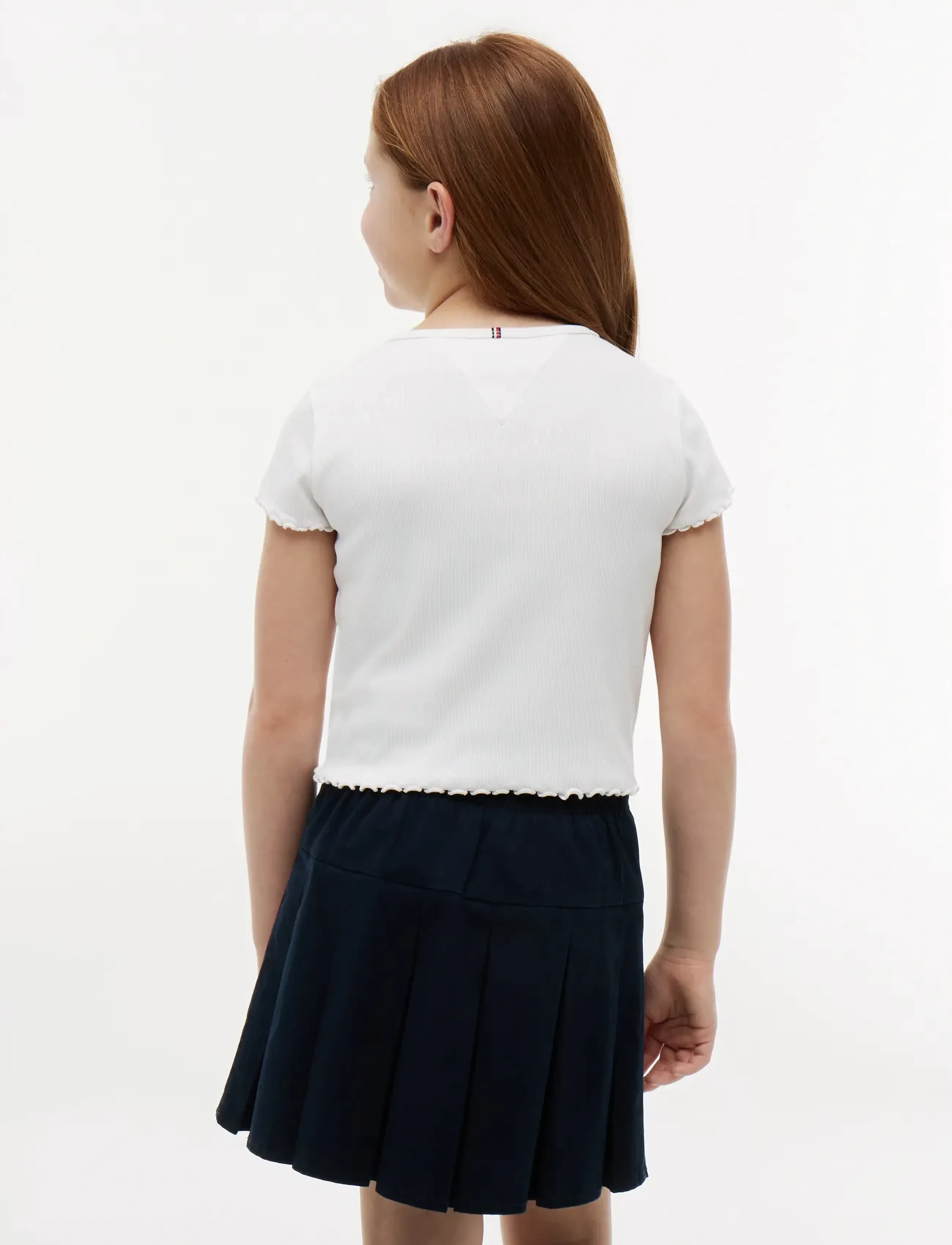 Tommy Hilfiger - ESSENTIAL RIB TOP SS - kortärmade t-shirts - white - 3