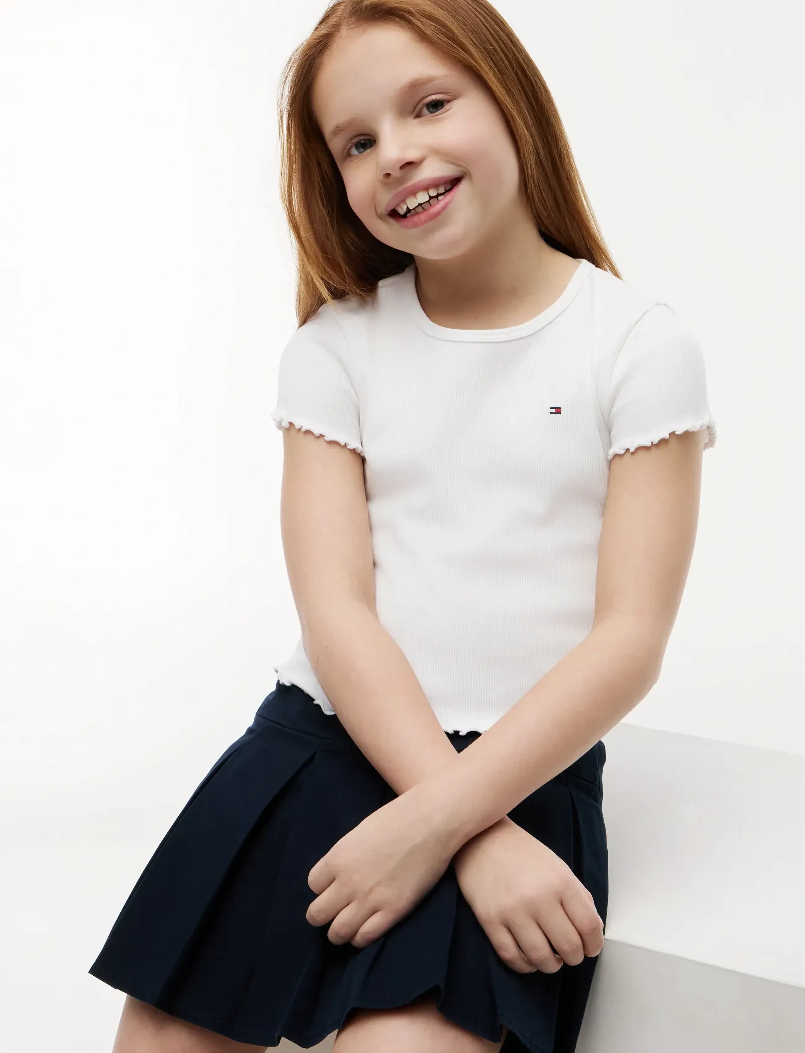 Tommy Hilfiger - ESSENTIAL RIB TOP SS - kortärmade t-shirts - white - 4