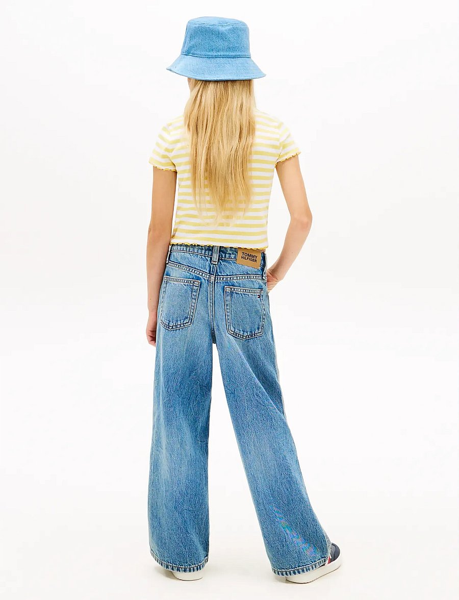 Tommy Hilfiger - ESSENTIAL RIB TOP SS - kurzärmelige - yellow dahlia stripes - 2