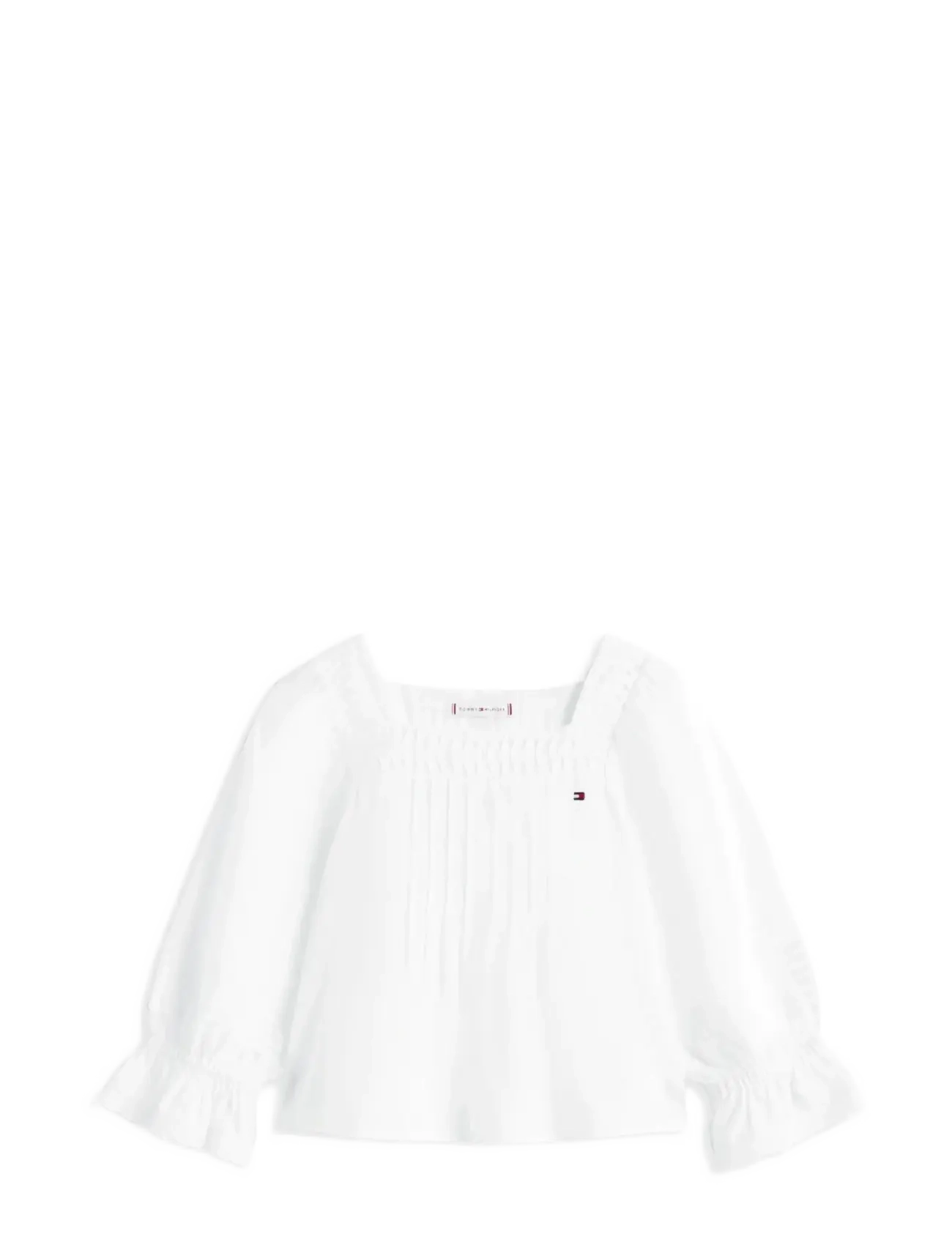 Tommy Hilfiger BRODERIE ANGLAISE BLOUSE - Overdele - WHITE / white