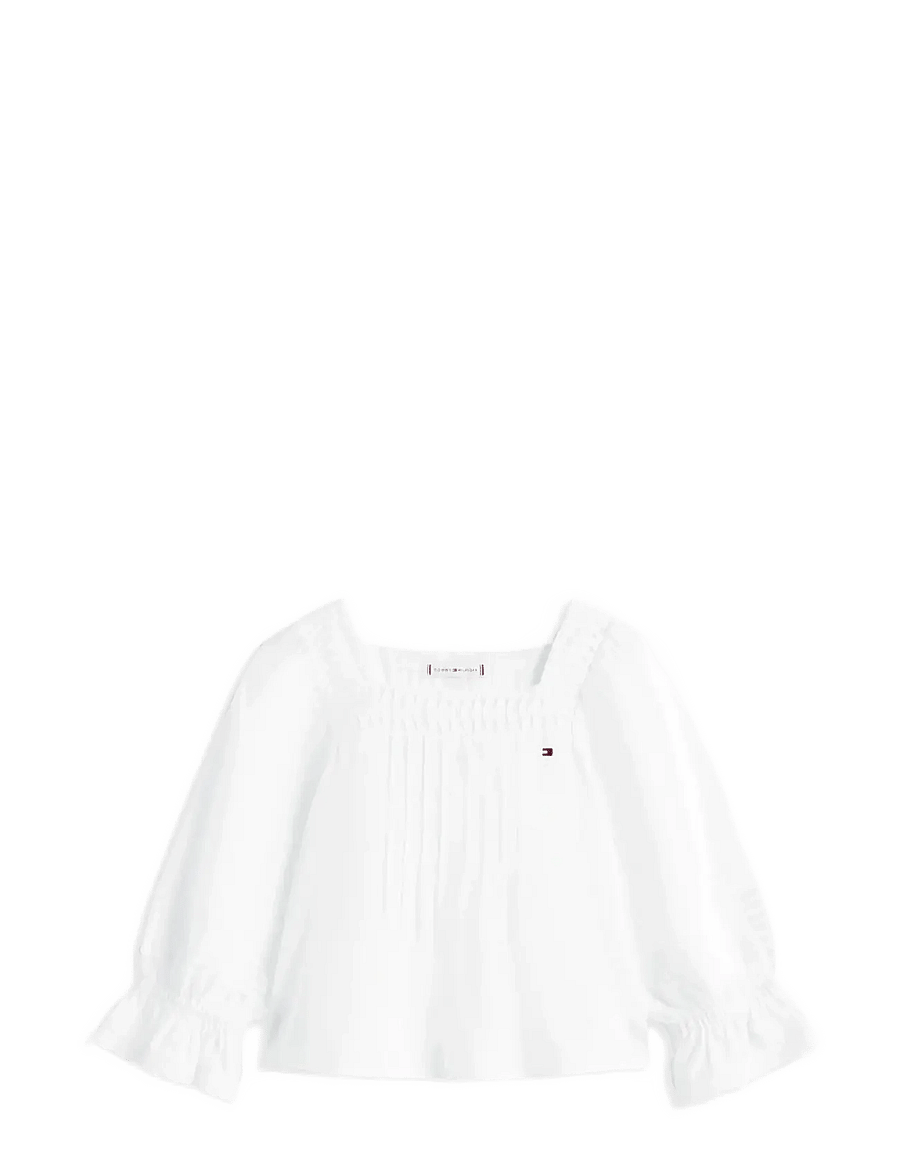 Tommy Hilfiger - BRODERIE ANGLAISE BLOUSE - chemisiers & tuniques - white - 1
