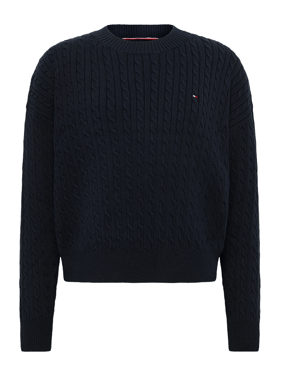 Tommy Hilfiger - CABLE SWEATER - pullover - dark night navy - 0