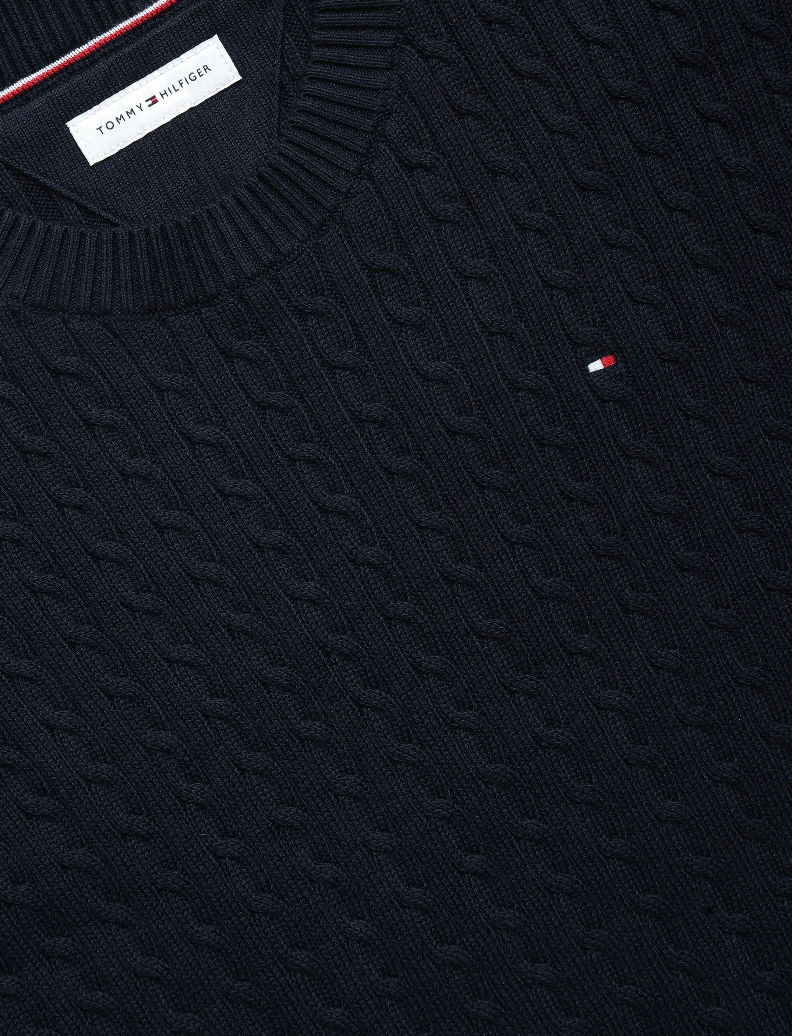 Tommy Hilfiger - CABLE SWEATER - stickade tröjor - dark night navy - 2