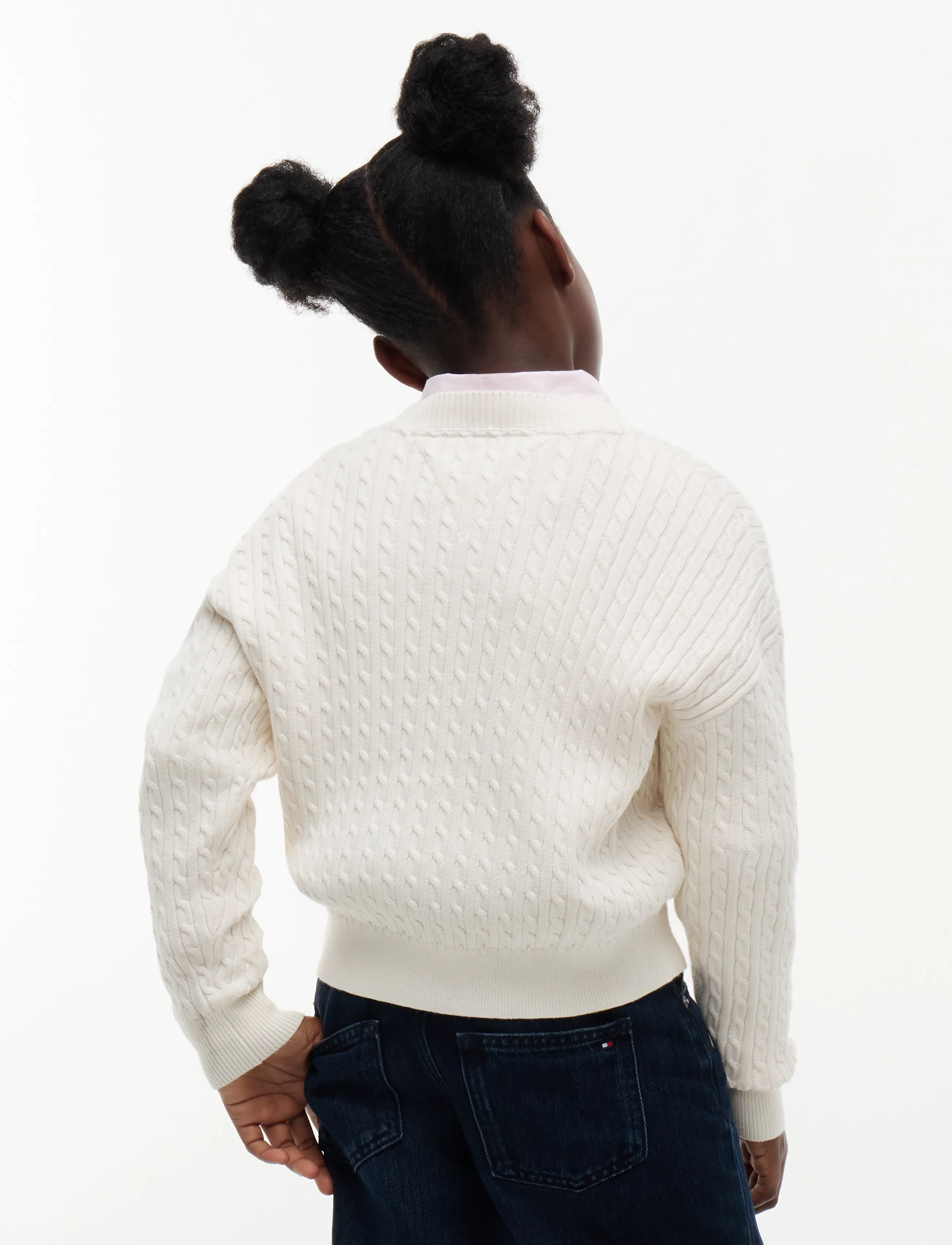 Tommy Hilfiger - CABLE SWEATER - džemprid - ivory petal - 2