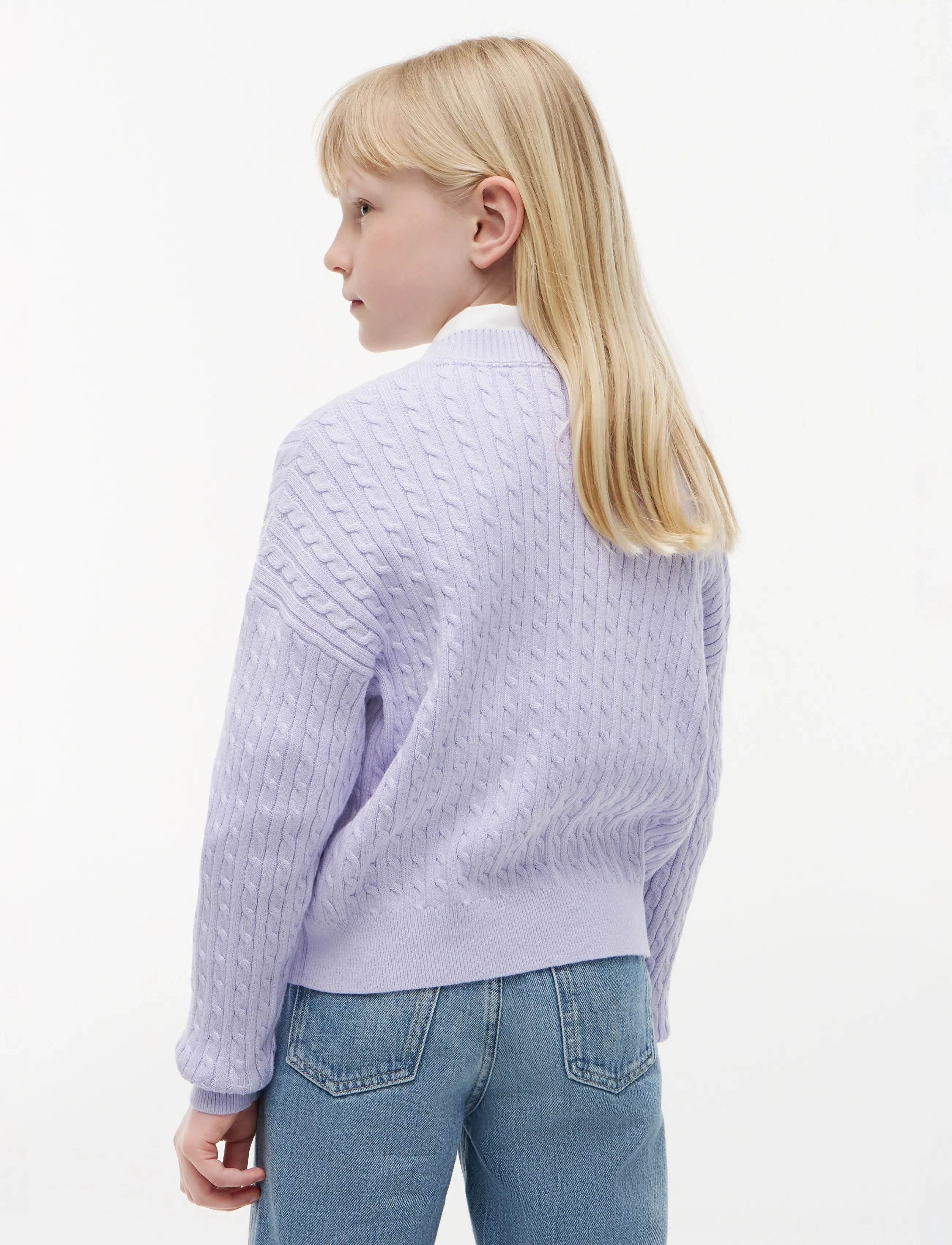 Tommy Hilfiger - CABLE SWEATER - džemprid - lavender ice - 2