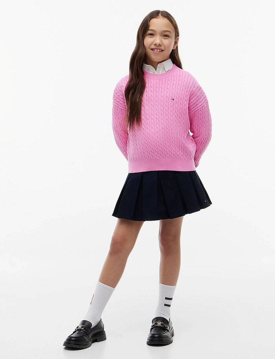Tommy Hilfiger - CABLE SWEATER - stickade tröjor - pink daisy - 4