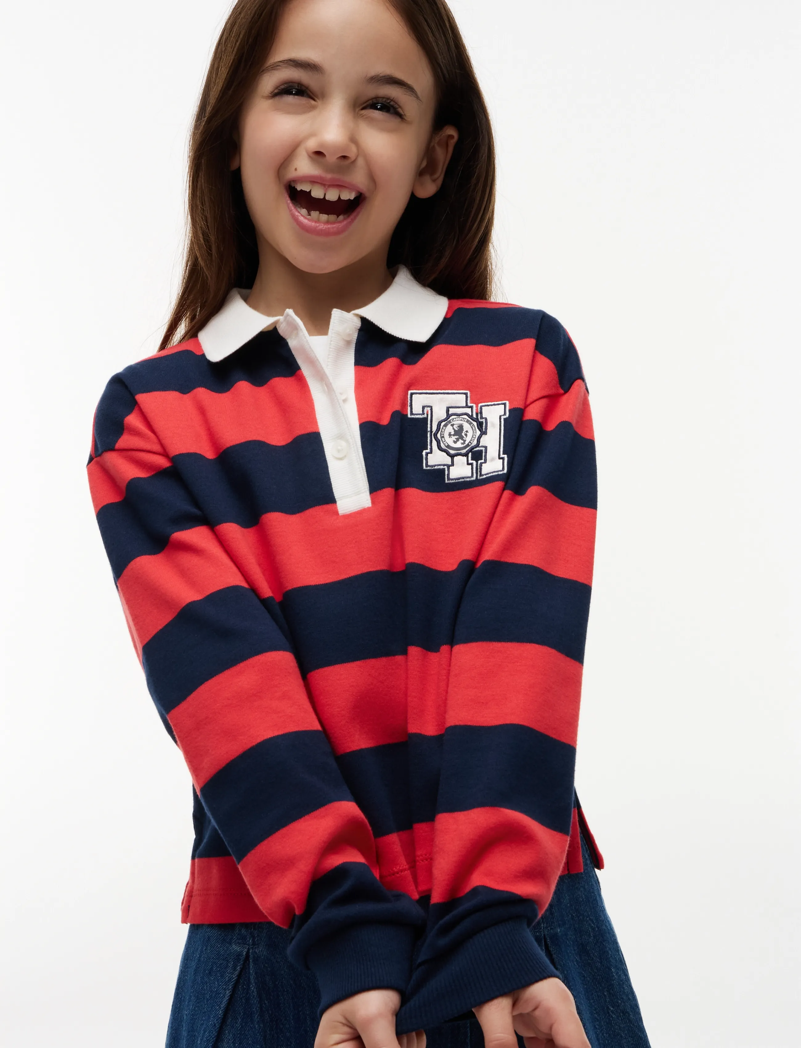 Tommy Hilfiger - STRIPE POLO LS - pikkade varrukatega polod - dark blue stripes - 3