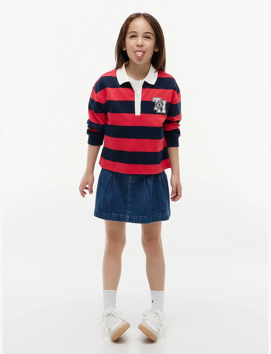 Tommy Hilfiger - STRIPE POLO LS - poloshirts - dark blue stripes - 4