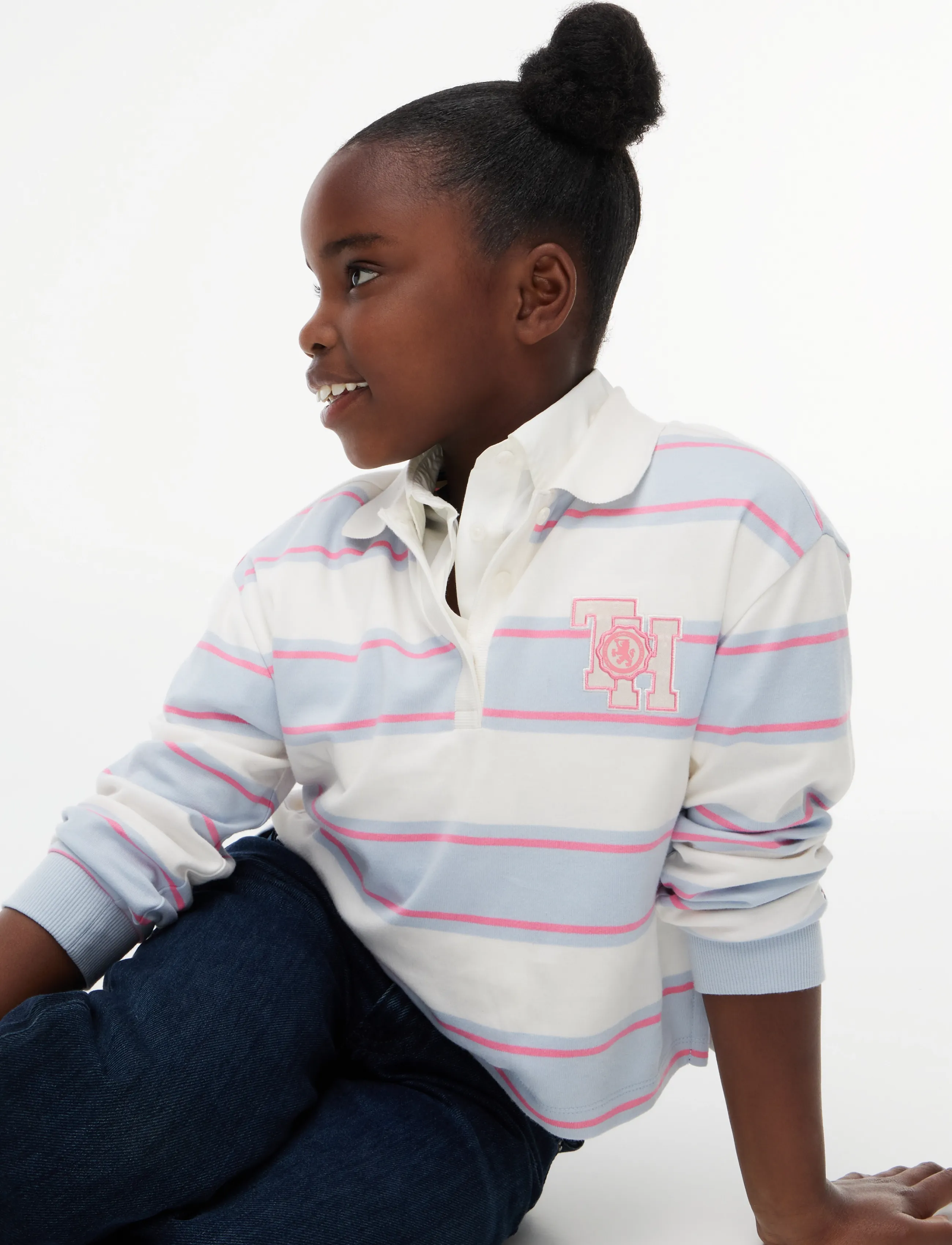 Tommy Hilfiger - STRIPE POLO LS - langärmelig poloshirt - sky blue stripes - 3