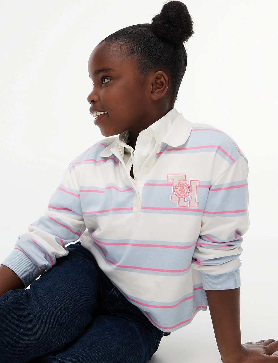 Tommy Hilfiger - STRIPE POLO LS - langärmelig poloshirt - sky blue stripes - 3