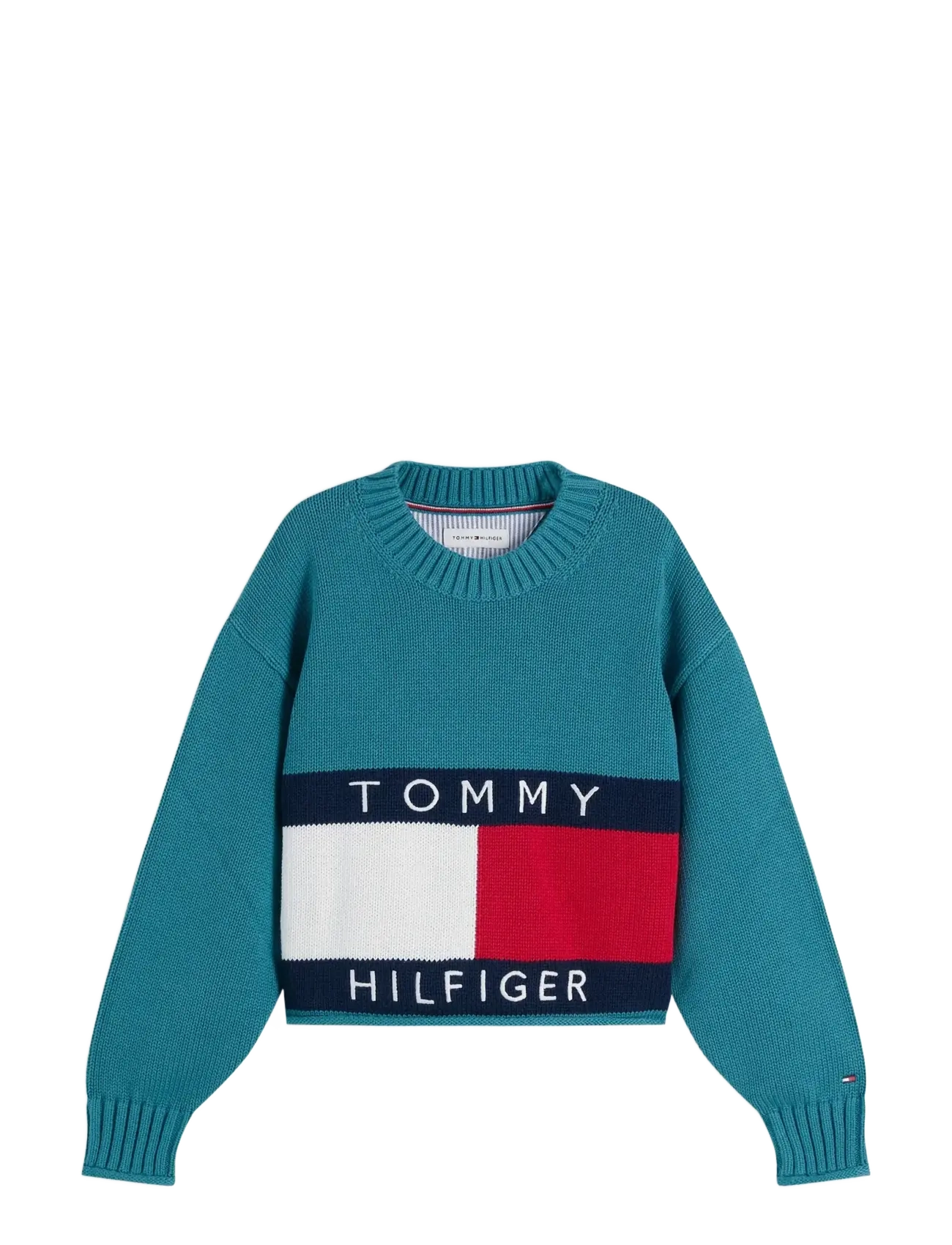 Tommy Hilfiger HERITAGE SWEATER - Tröjor - PLATINUM TEAL / blue