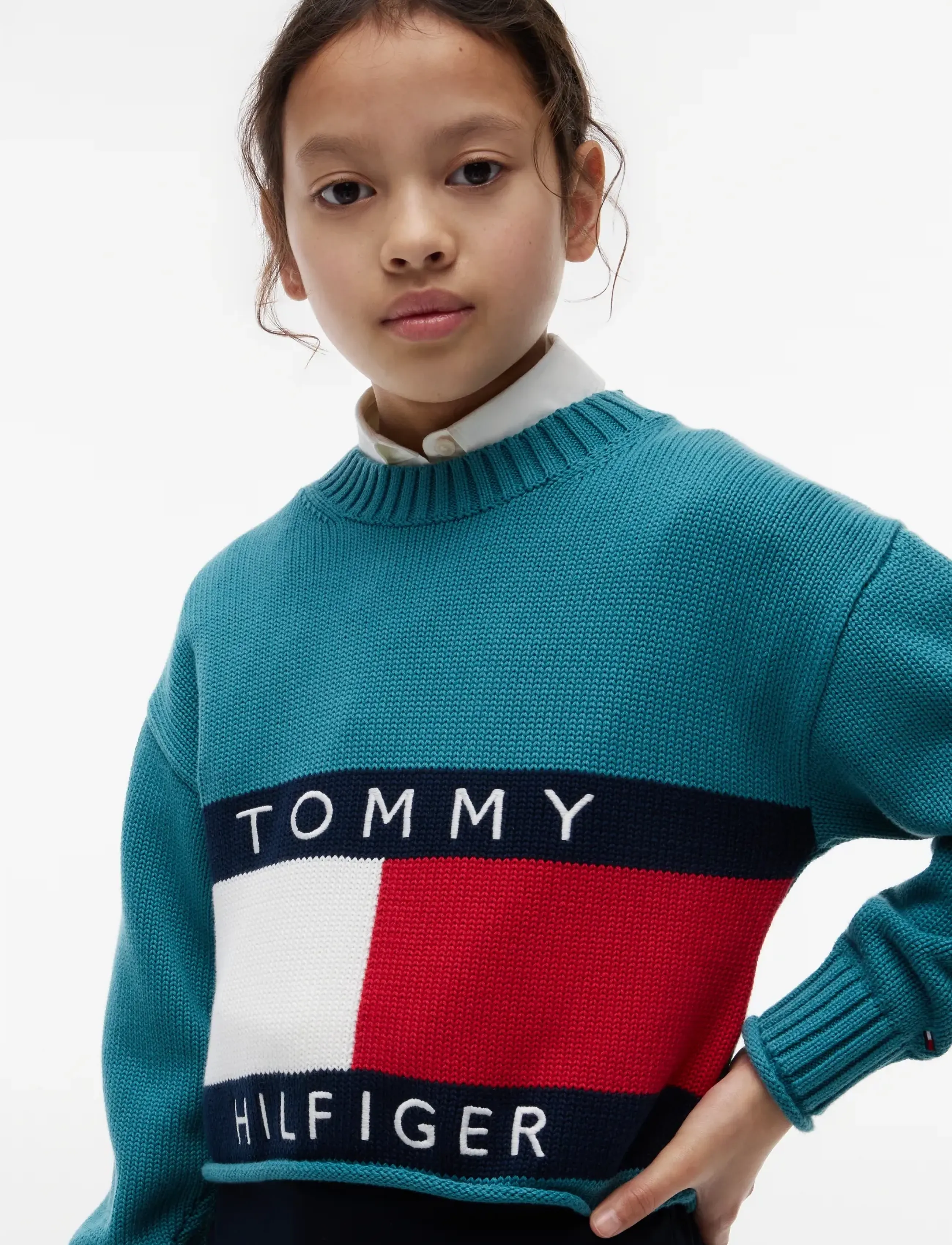 Tommy Hilfiger - HERITAGE SWEATER - höstkläder - platinum teal - 2