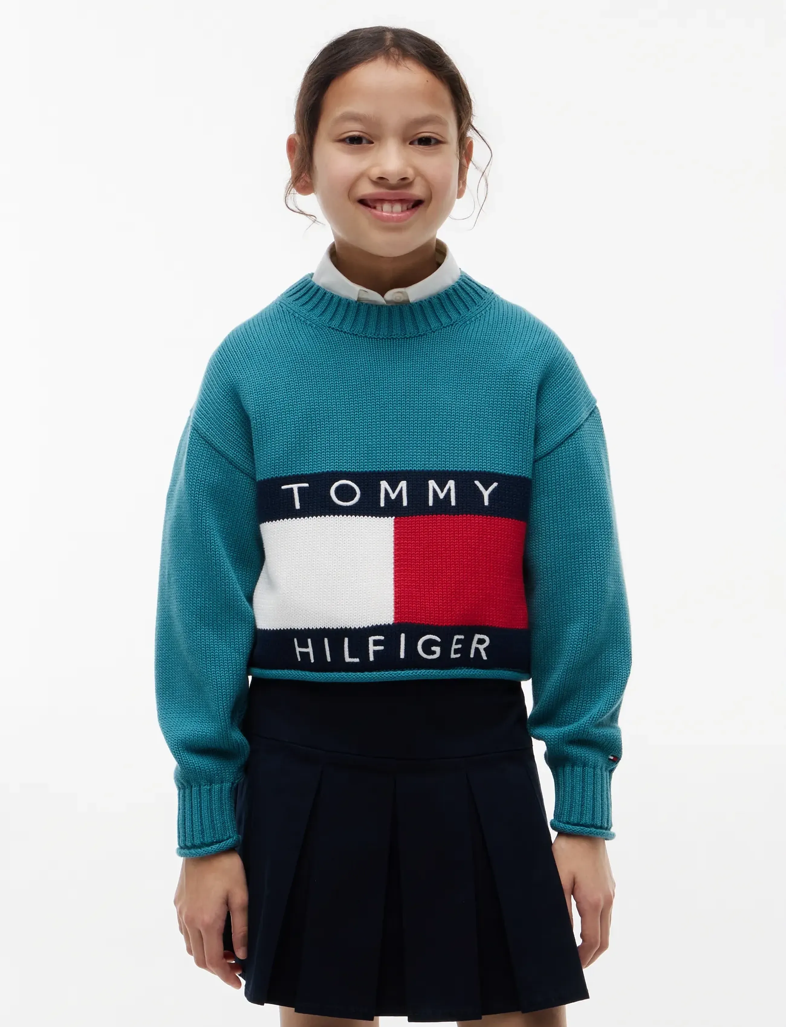Tommy Hilfiger - HERITAGE SWEATER - höstkläder - platinum teal - 4