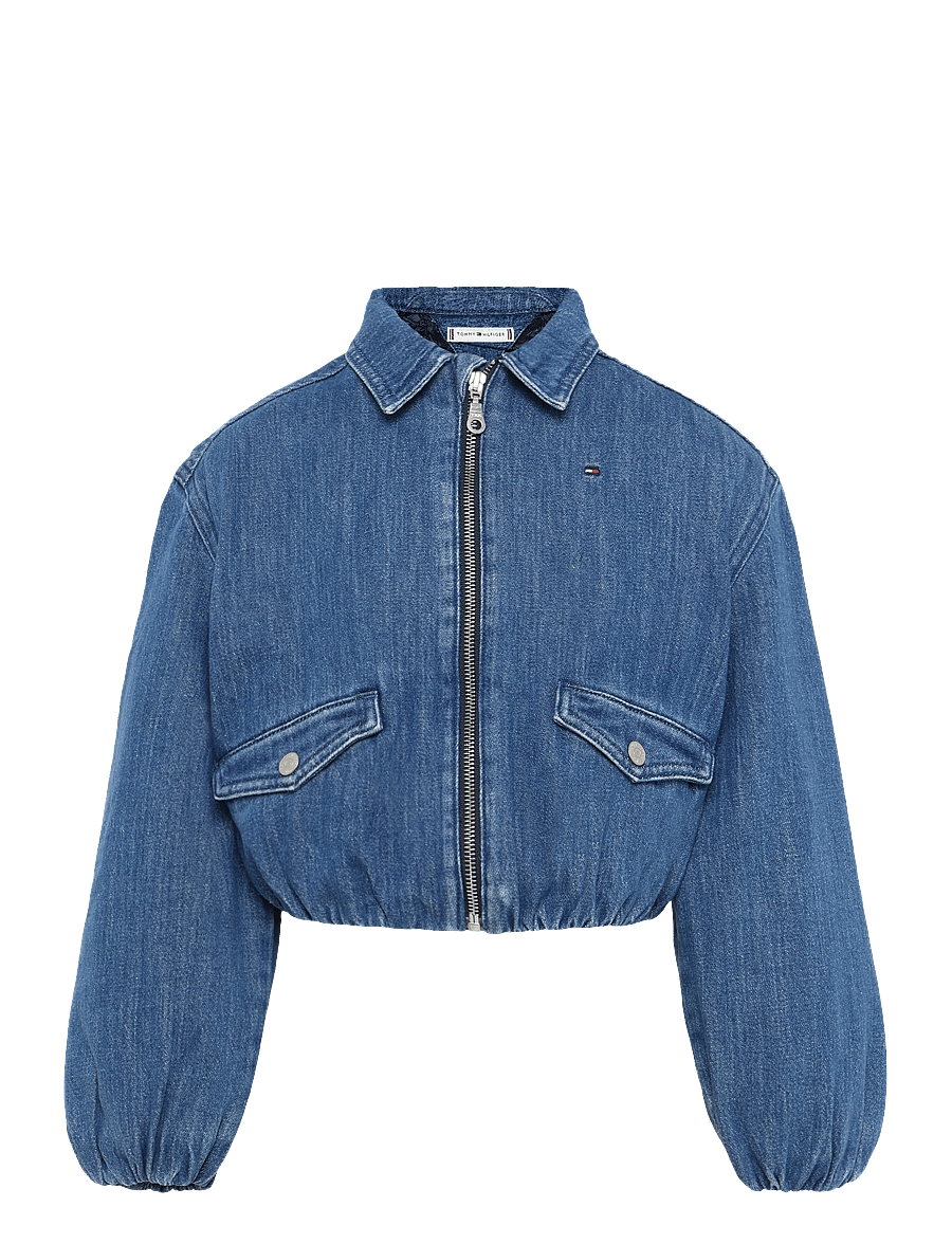 Tommy Hilfiger - DENIM BOMBER - džinsiniai švarkeliai - denim medium soft - 0