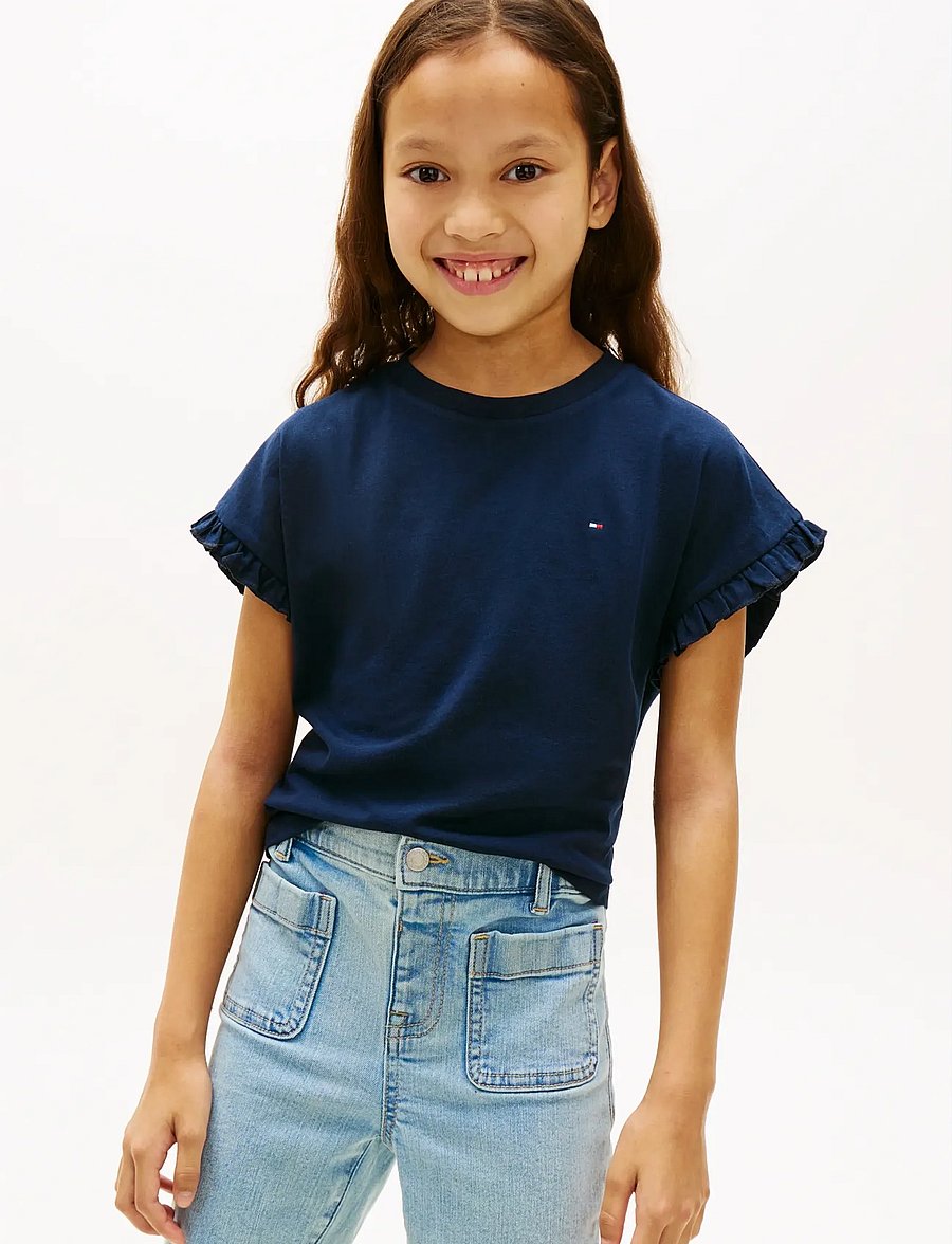 Tommy Hilfiger - ESSENTIAL TOP SS - kurzärmelige - dark night navy - 0