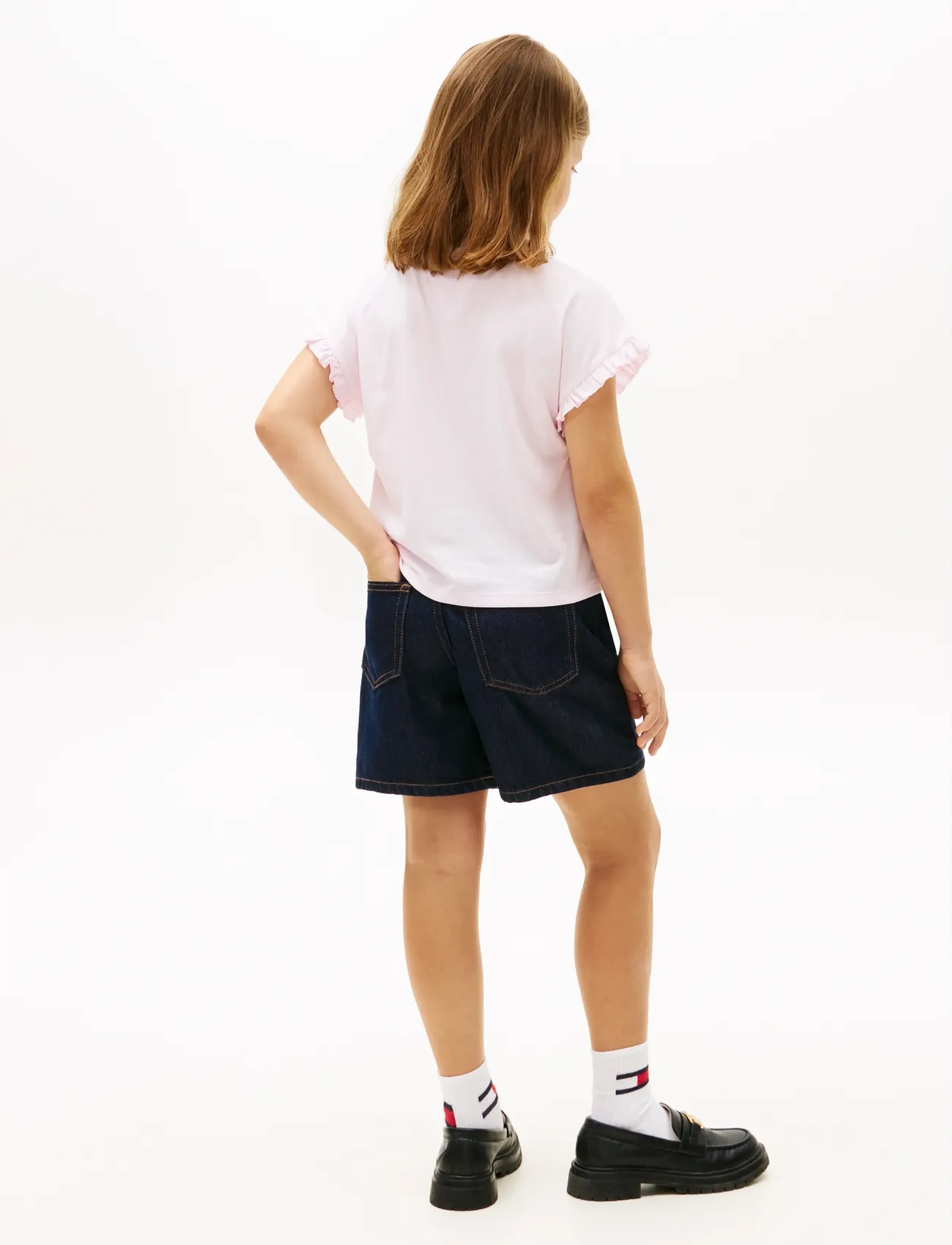 Tommy Hilfiger - Essential Ruffle Sleeve Tee - short-sleeved t-shirts - pearly pink - 2