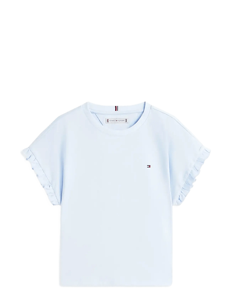 Tommy Hilfiger - Essential Ruffle Sleeve Tee - kurzärmelige - sweet blue - 1