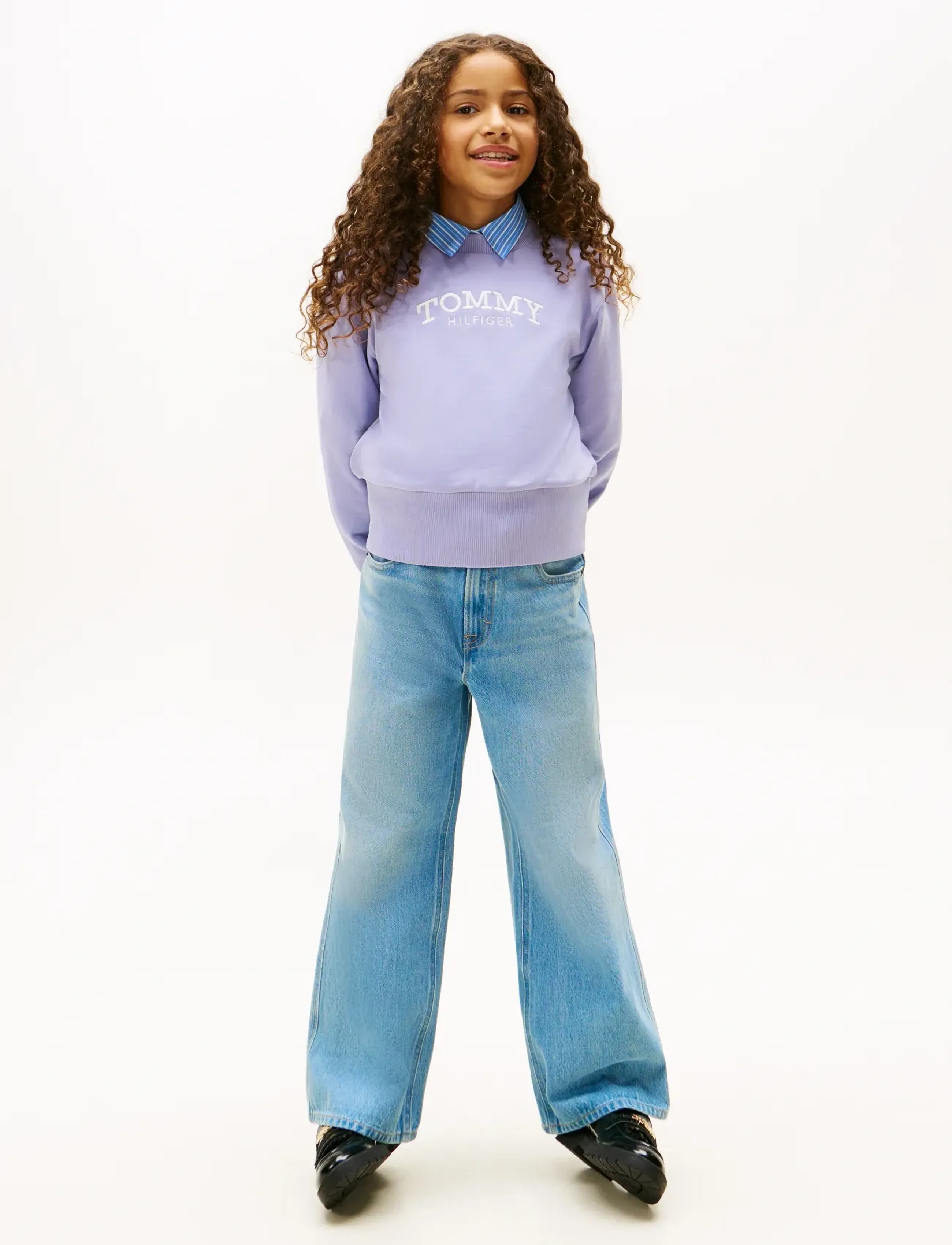 Tommy Hilfiger - HIGH RIB HEM CREW NECK - periwinkle dusk - 2