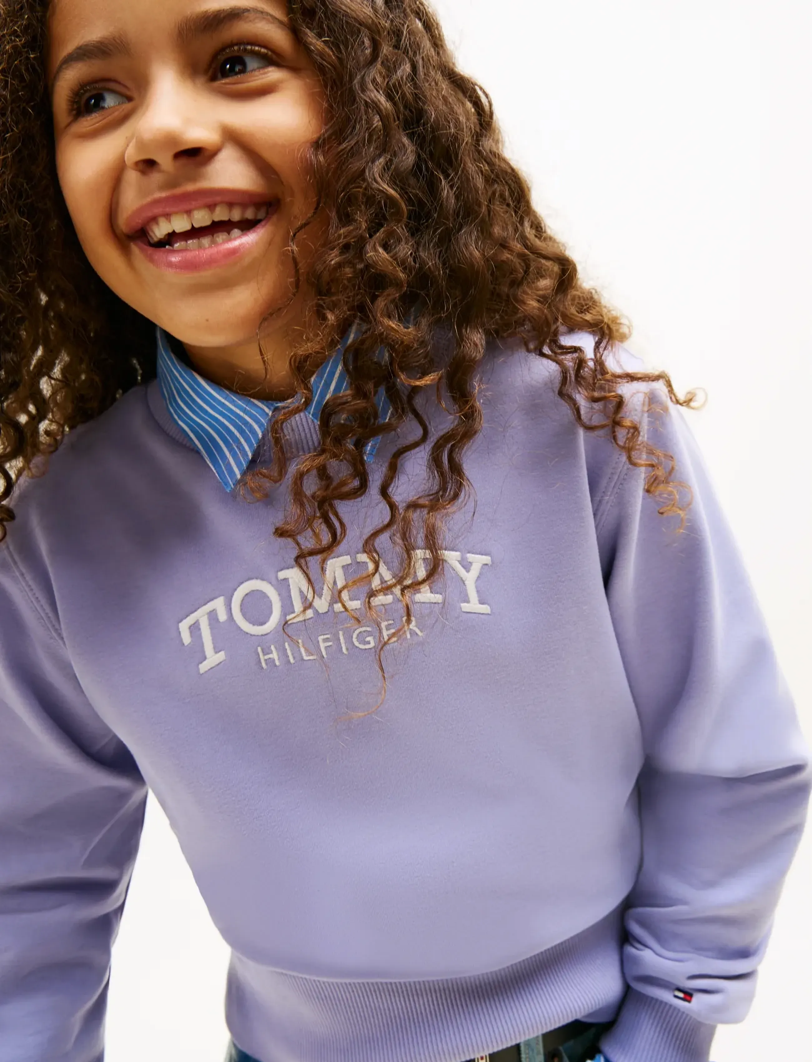 Tommy Hilfiger - HIGH RIB HEM CREW NECK - periwinkle dusk - 4