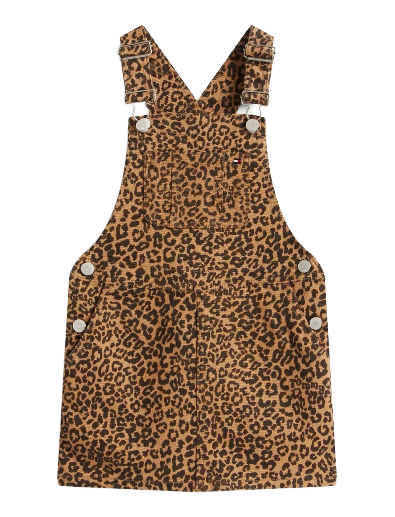Tommy Hilfiger DUNGAREE DRESS DENIM LEOPARD AOP - Tøj - LEOPARDDENIM / multi