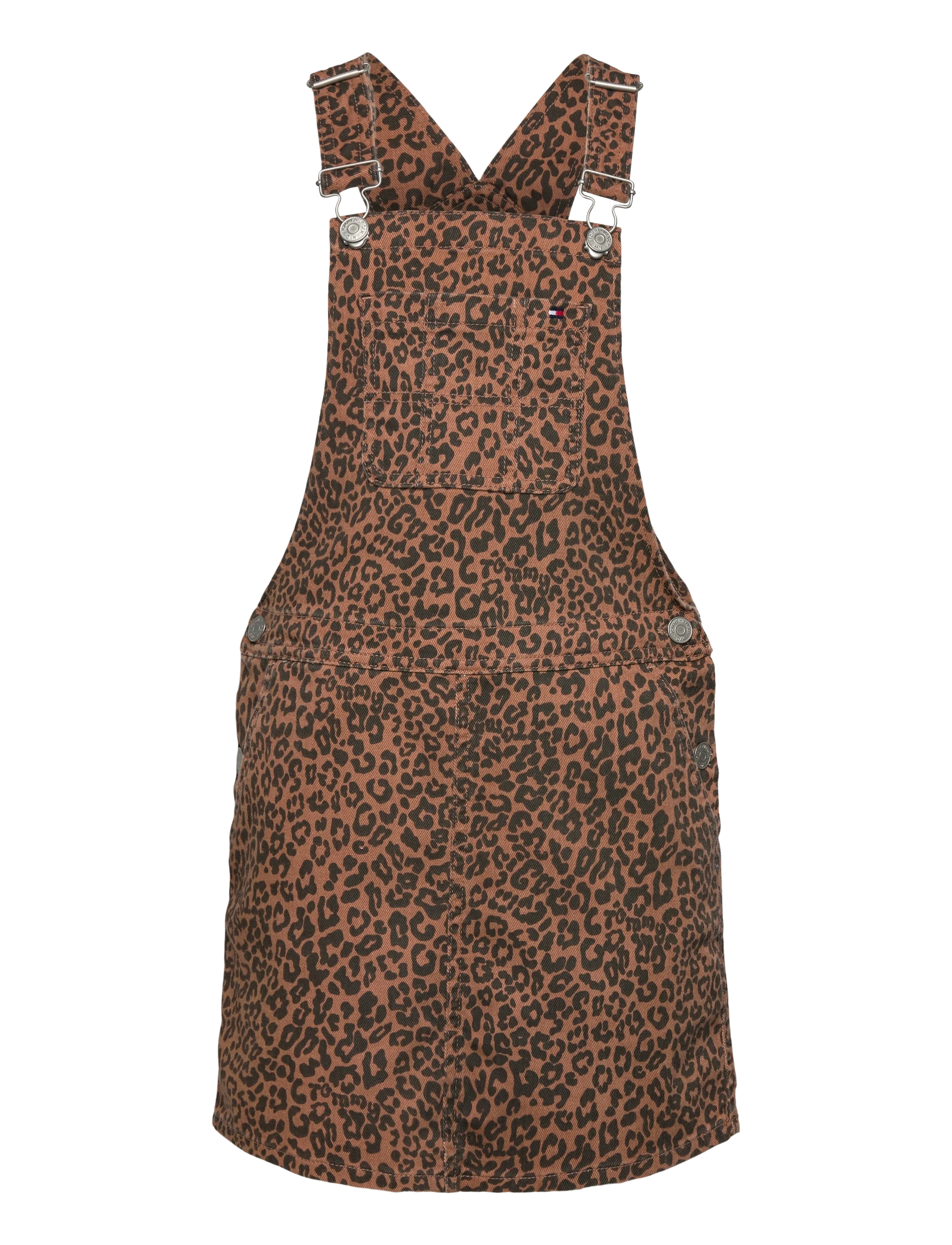 Tommy Hilfiger DUNGAREE DRESS DENIM LEOPARD AOP - Tommy Hilfiger - LEOPARDDENIM / multi