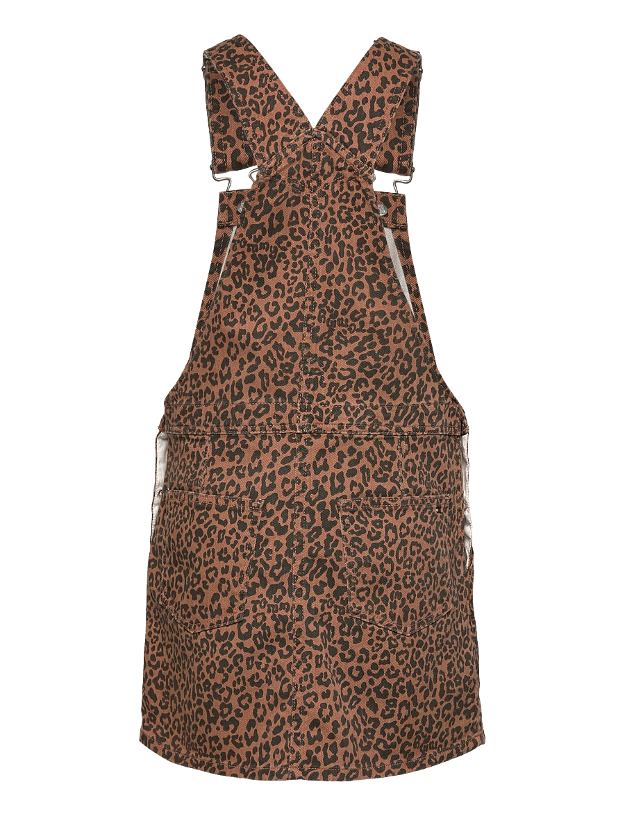 Tommy Hilfiger - DUNGAREE DRESS DENIM LEOPARD AOP - ermalausir hversdagskjólar - leoparddenim - 2