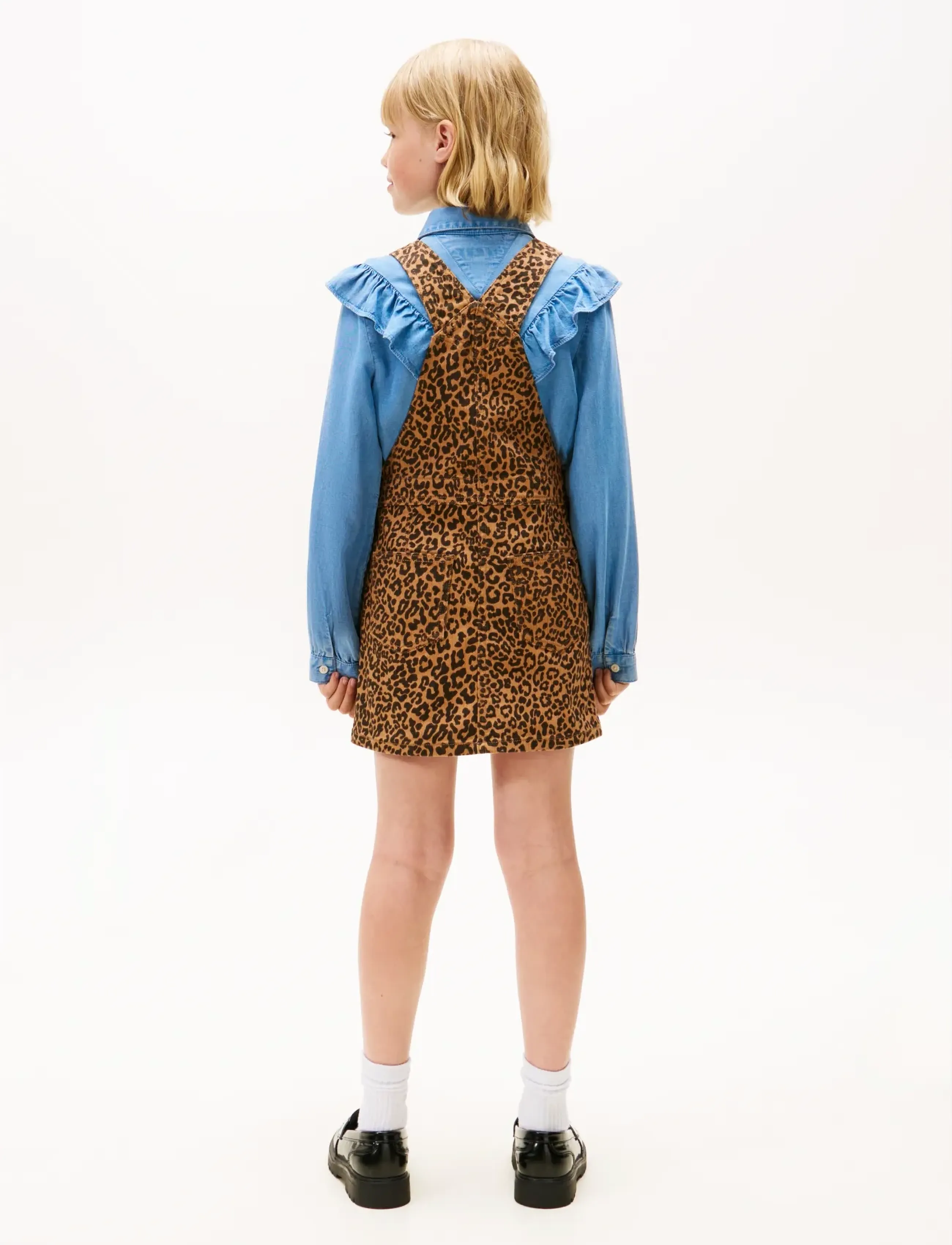 Tommy Hilfiger - DUNGAREE DRESS DENIM LEOPARD AOP - Ærmeløse hverdagskjoler - leoparddenim - 4