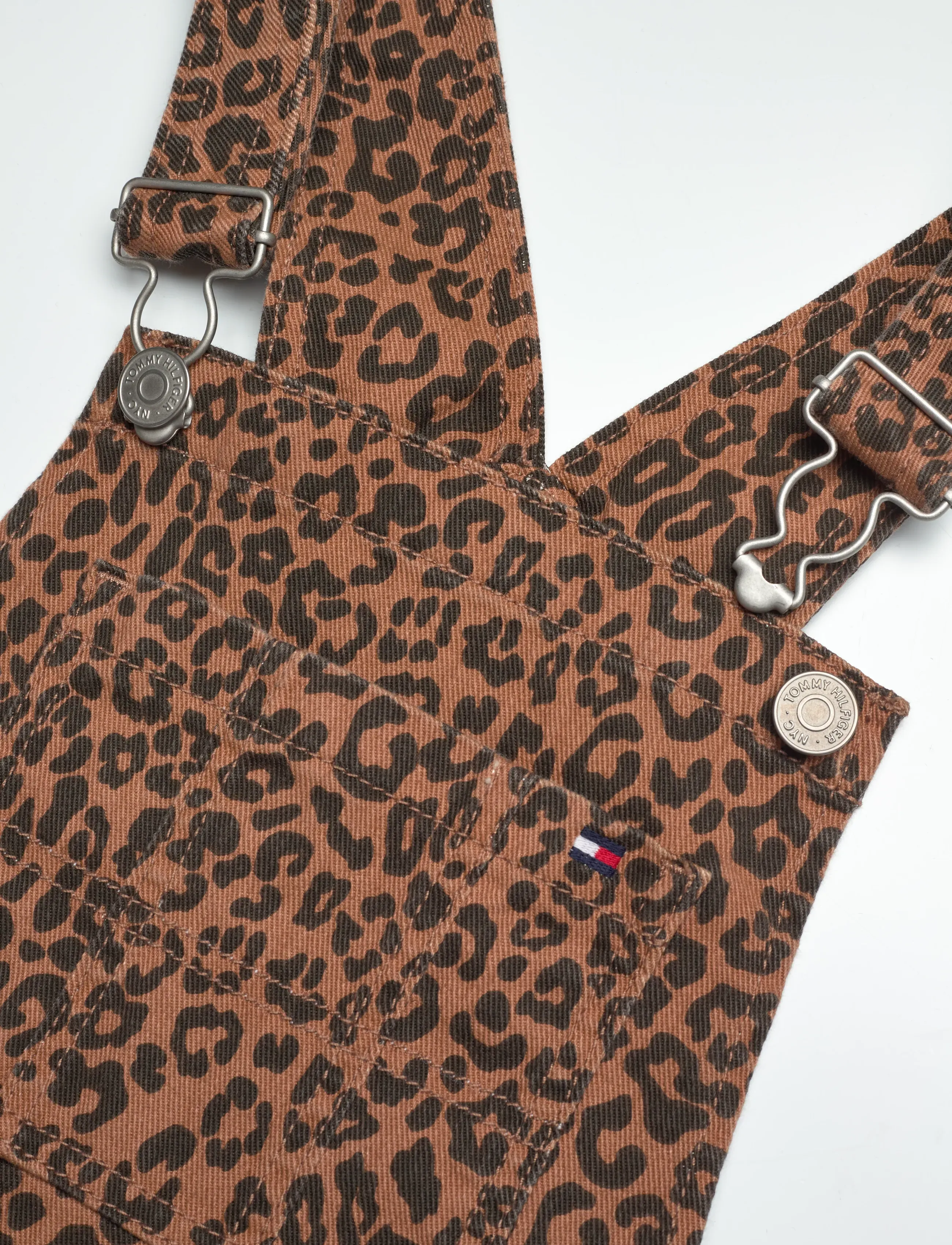 Tommy Hilfiger - DUNGAREE DRESS DENIM LEOPARD AOP - Ærmeløse hverdagskjoler - leoparddenim - 5