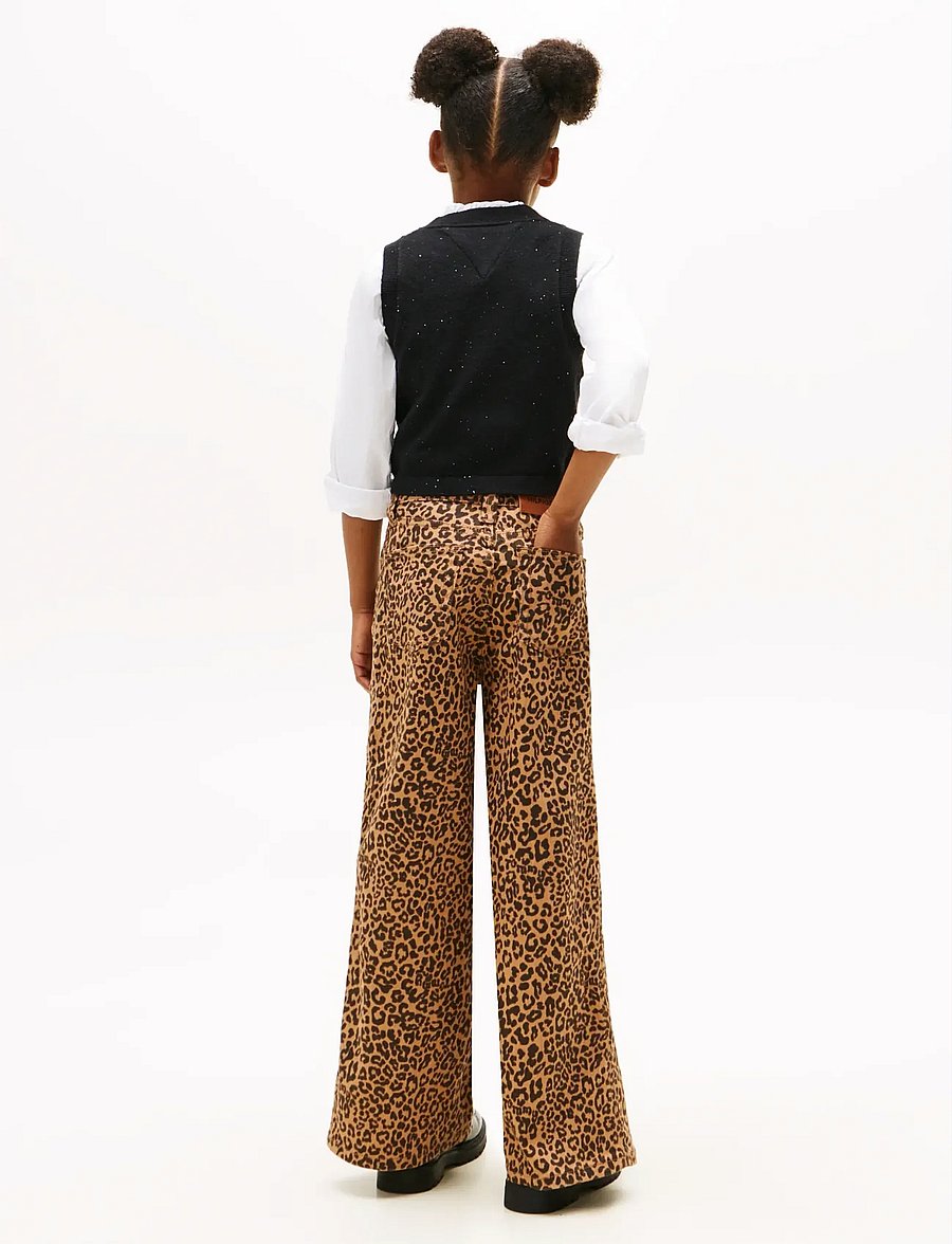Tommy Hilfiger - MABEL LEOPARD AOP - hosen mit weitem bein - leoparddenim - 2
