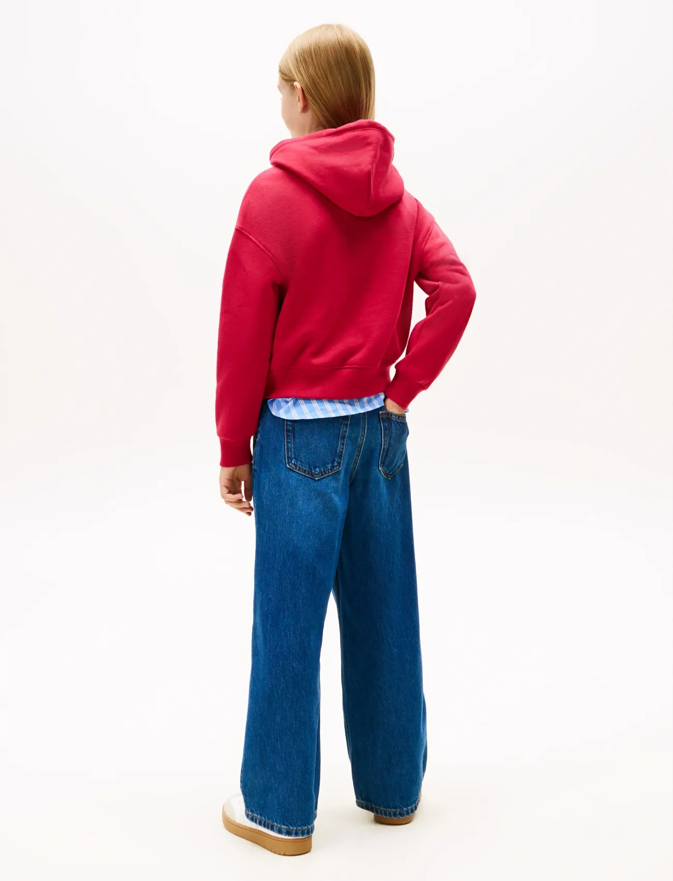 Tommy Hilfiger - RHINE STONE FLAG HOODIE - hættetrøjer - ruby rhubarb - 4