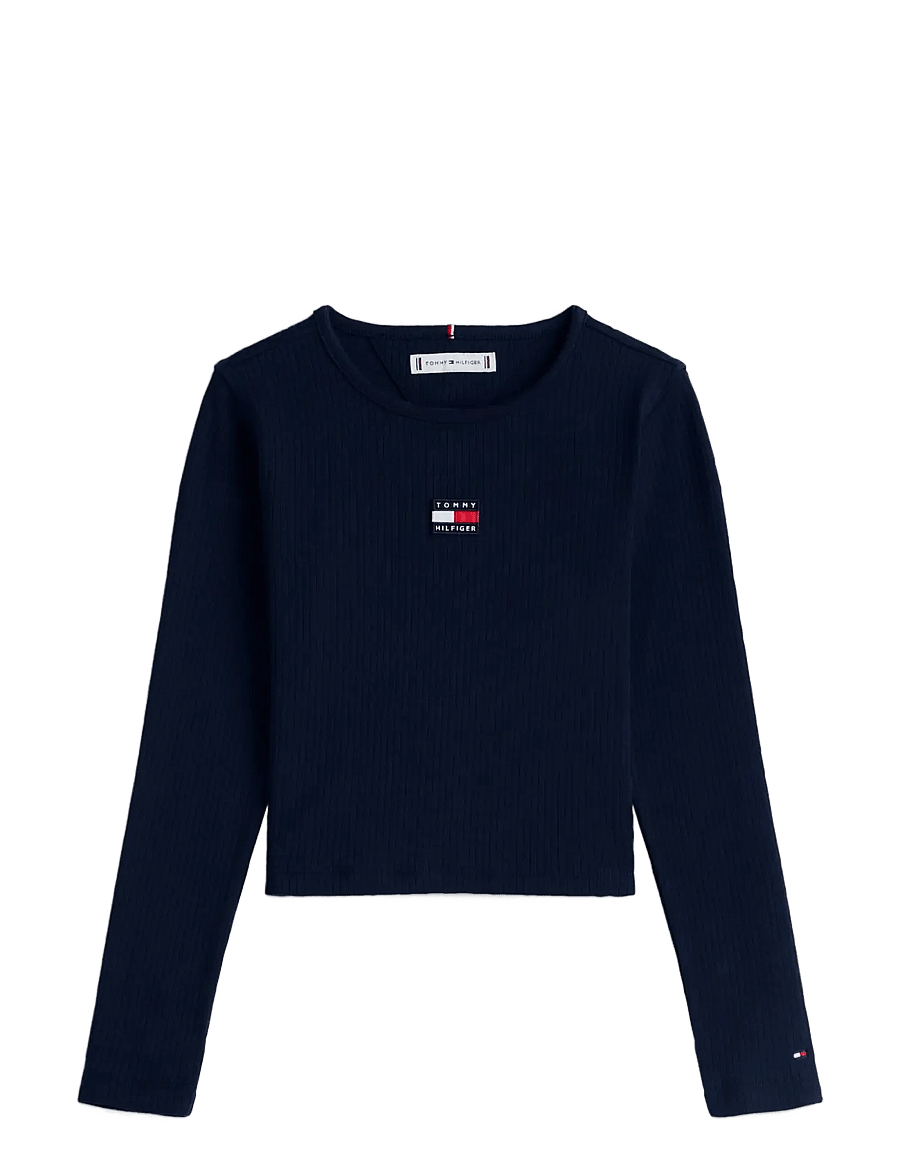 Tommy Hilfiger - HERITAGE FLAG RIB KNIT TEE LS - langärmelig - dark night navy - 1