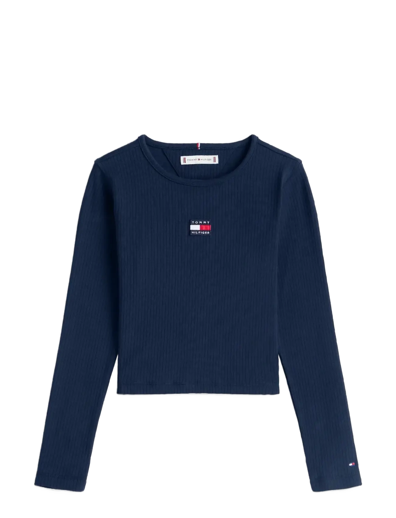 Tommy Hilfiger HERITAGE FLAG RIB KNIT TEE LS - New Arrivals - DARK NIGHT NAVY / navy