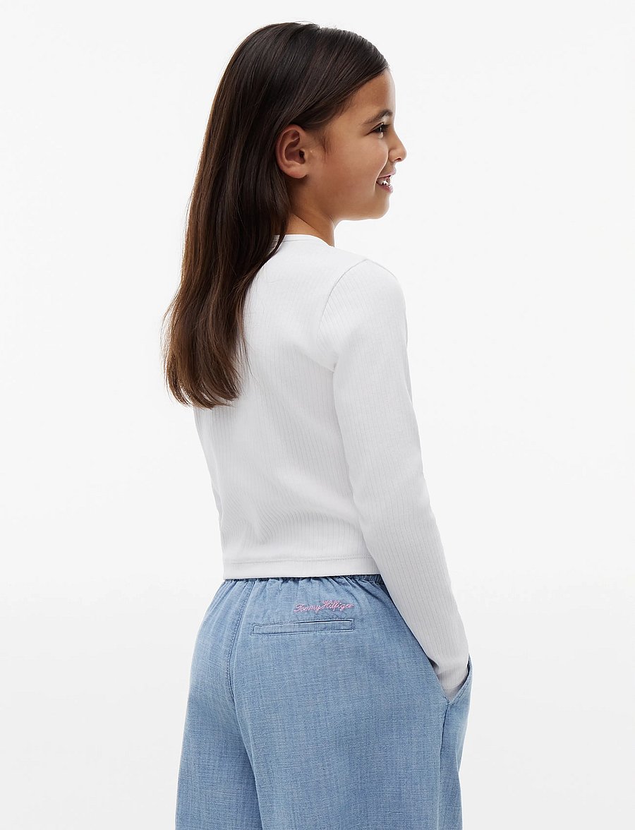 Tommy Hilfiger - HERITAGE FLAG RIB KNIT TEE LS - langärmelig - white - 2