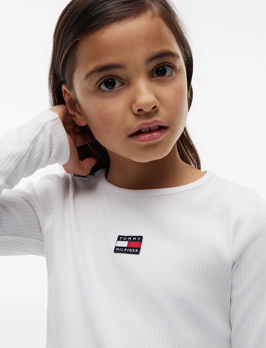 Tommy Hilfiger - HERITAGE FLAG RIB KNIT TEE LS - langärmelig - white - 3