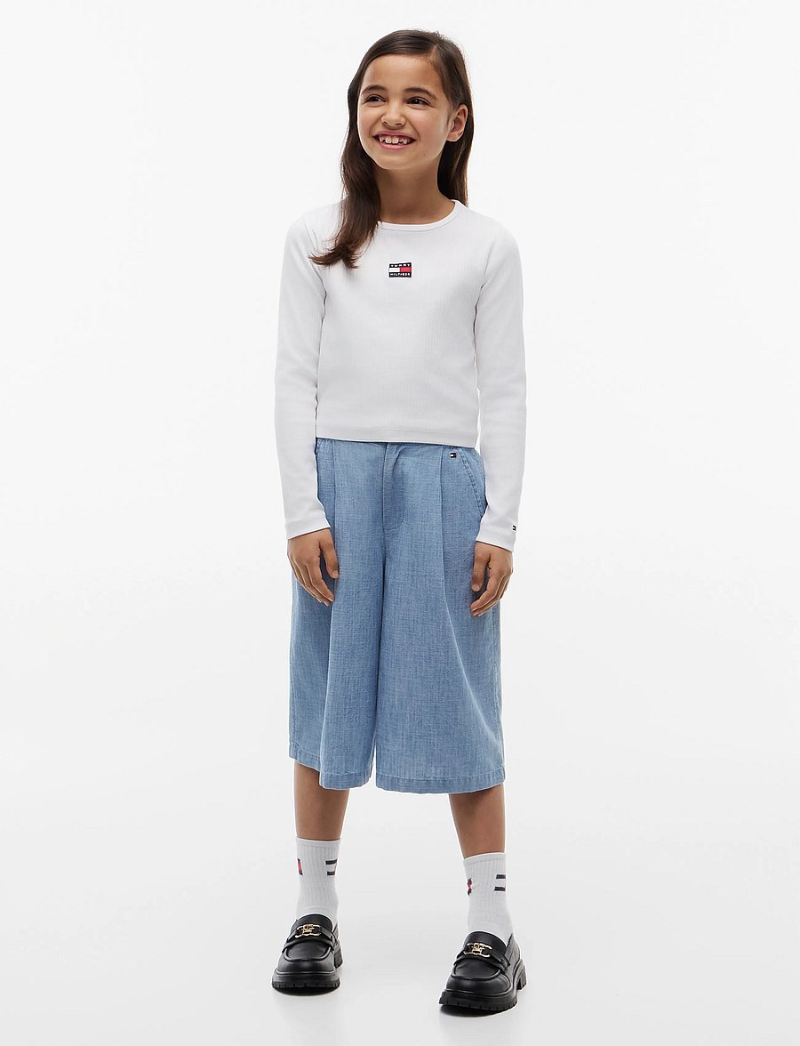 Tommy Hilfiger - HERITAGE FLAG RIB KNIT TEE LS - langärmelig - white - 4