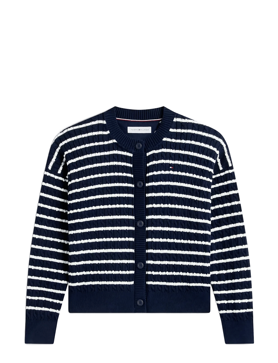 Tommy Hilfiger - CABLE CARDIGAN - kardiganid - dark blue ivory petal - 1
