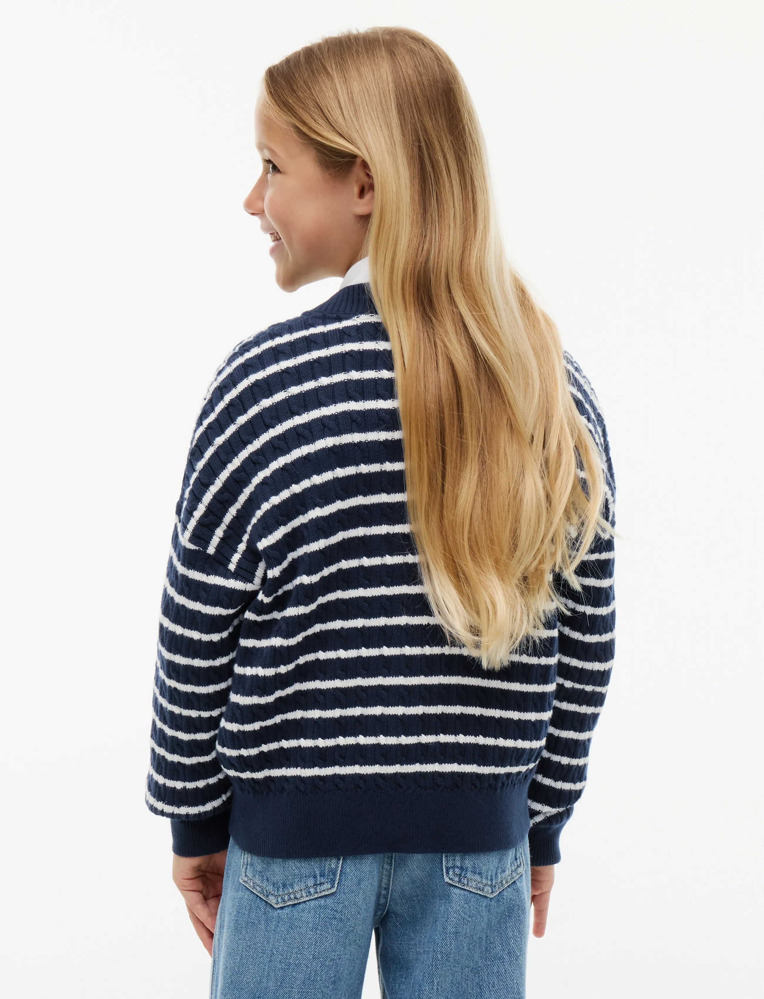 Tommy Hilfiger - CABLE CARDIGAN - kardiganid - dark blue  ivory petal - 2