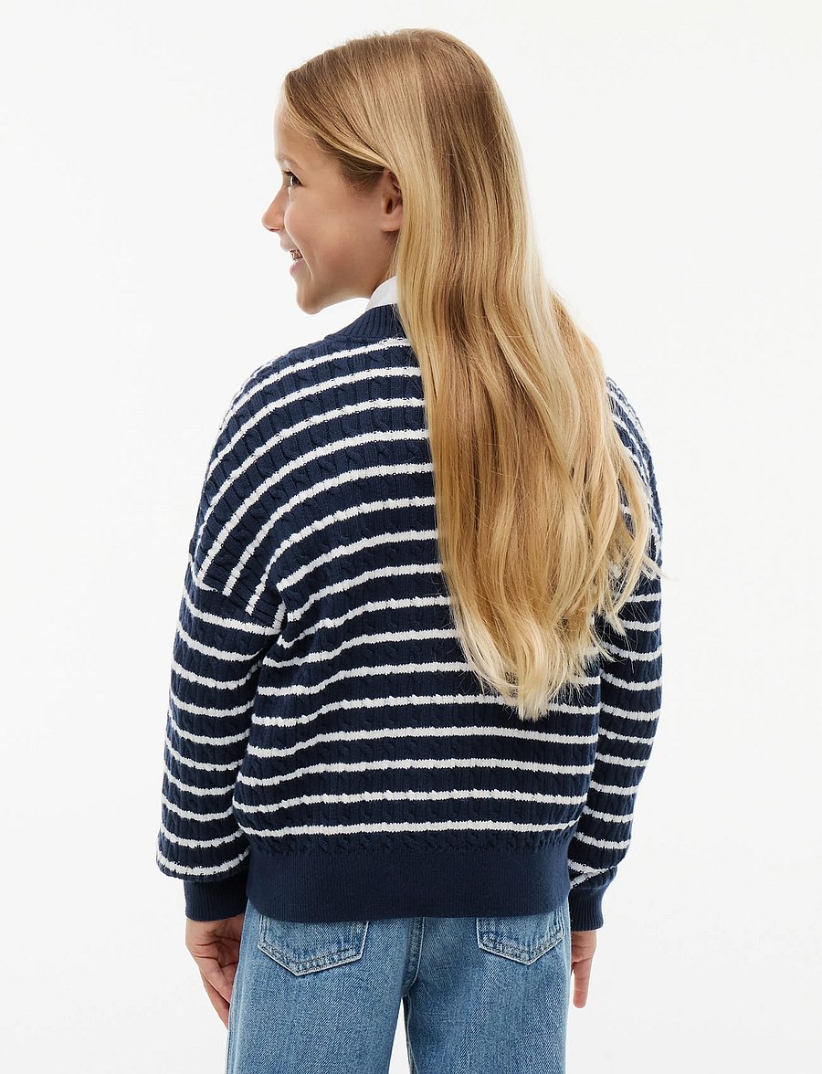 Tommy Hilfiger - CABLE CARDIGAN - kardiganid - dark blue ivory petal - 2