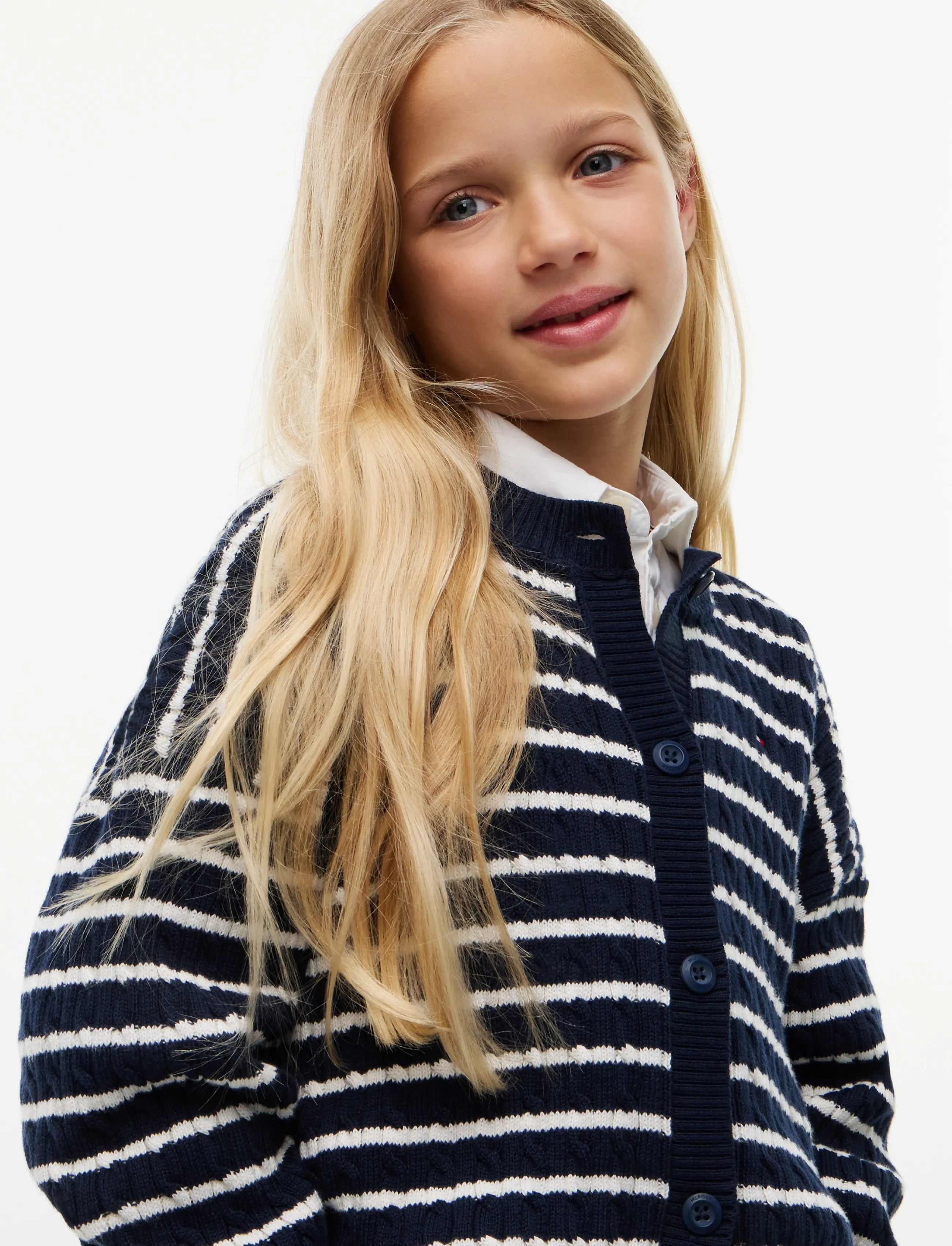 Tommy Hilfiger - CABLE CARDIGAN - kardiganid - dark blue  ivory petal - 3