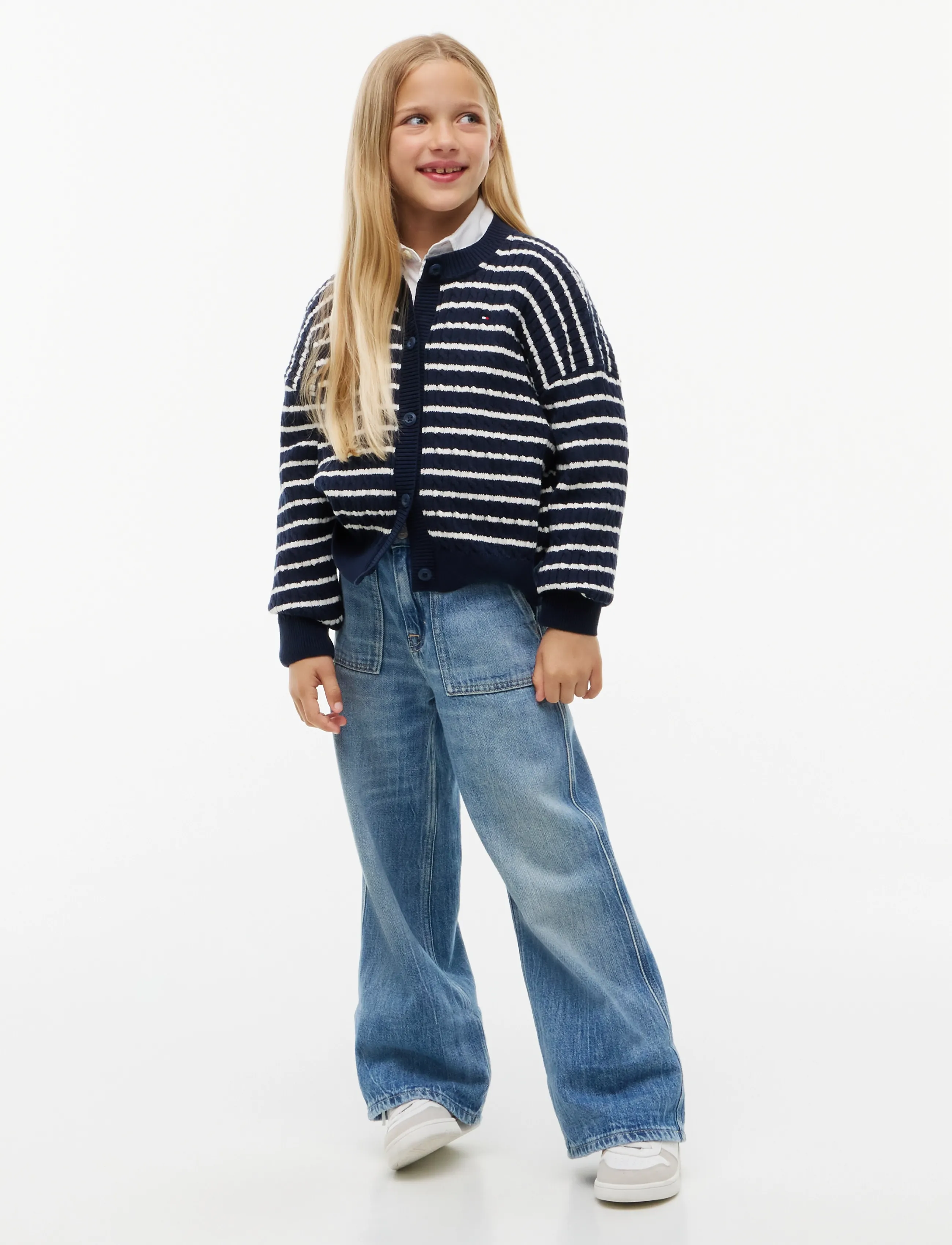 Tommy Hilfiger - CABLE CARDIGAN - kardiganid - dark blue  ivory petal - 4