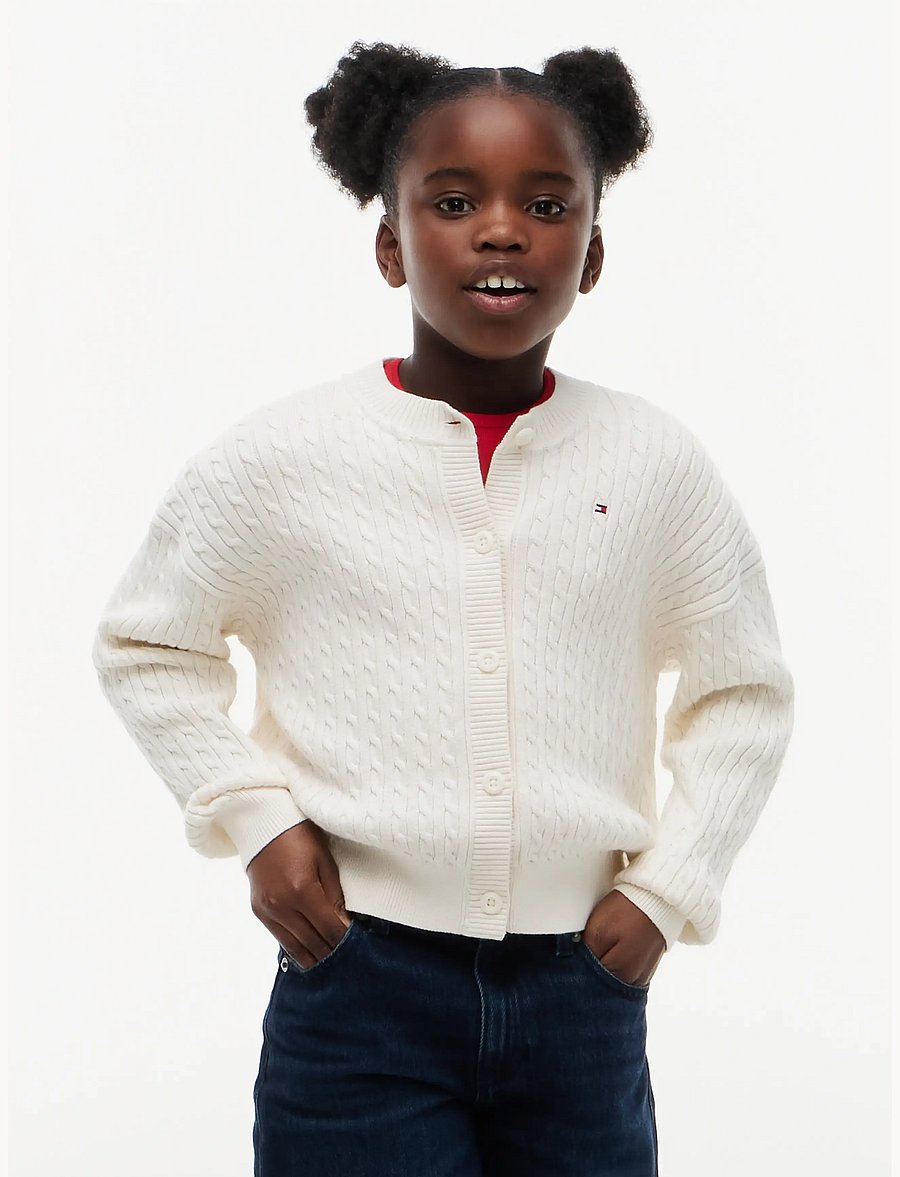 Tommy Hilfiger - CABLE CARDIGAN - kardiganid - ivory petal - 0