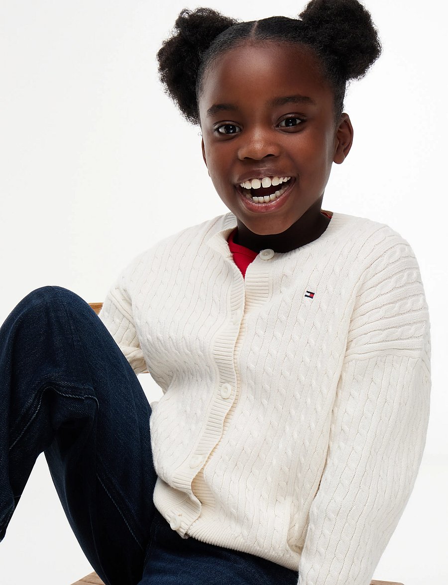 Tommy Hilfiger - CABLE CARDIGAN - kardiganid - ivory petal - 3