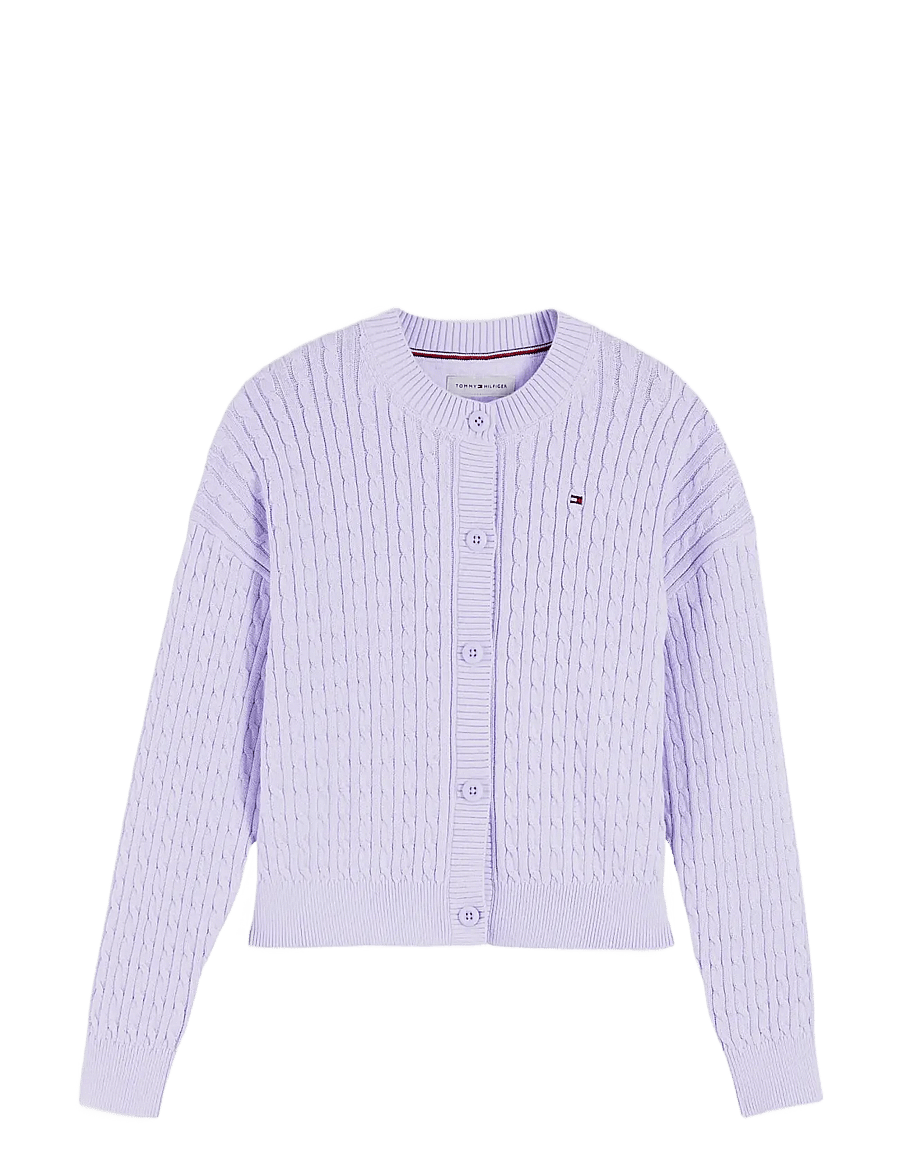 Tommy Hilfiger - CABLE CARDIGAN - kardiganid - lavender ice - 1